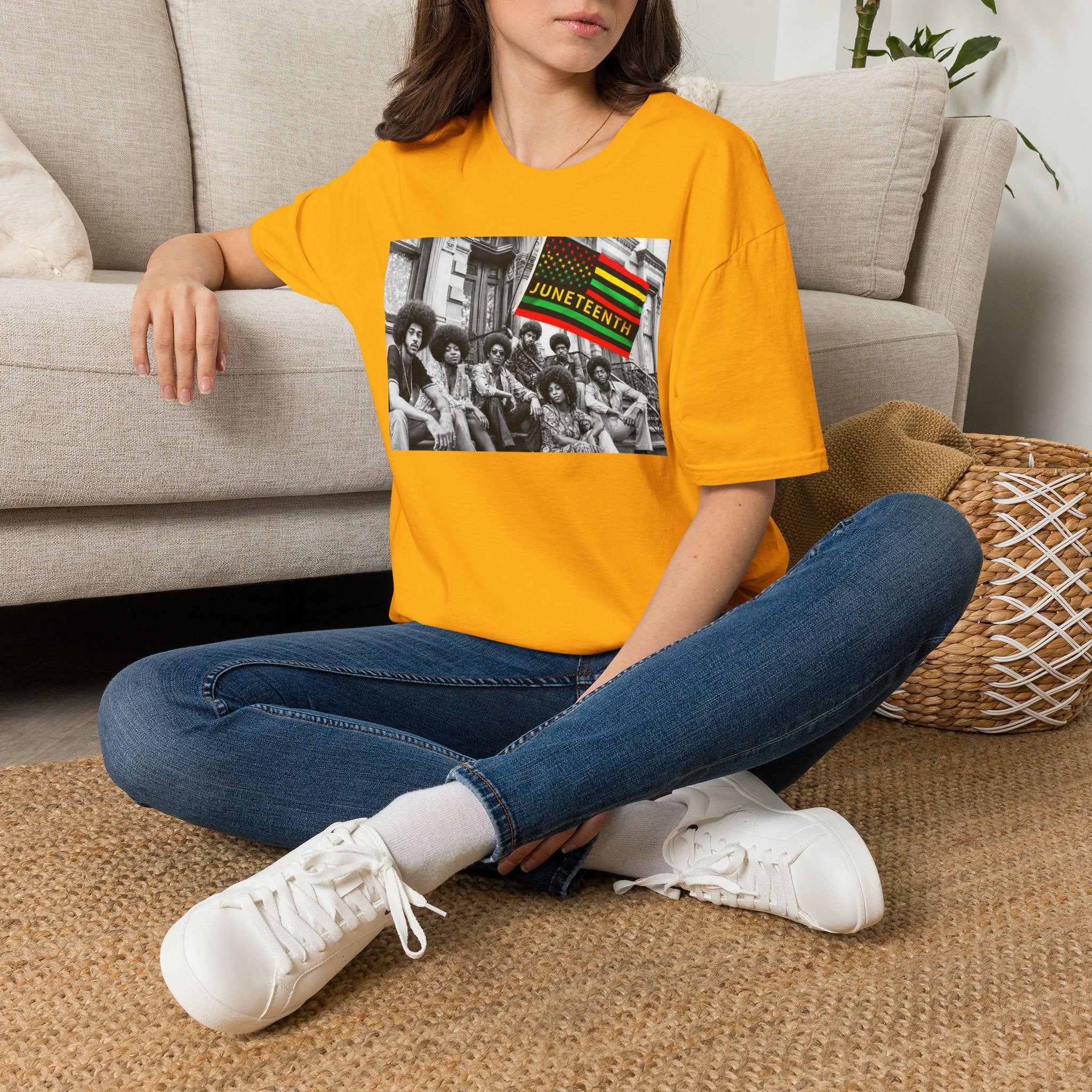 Juneteenth Celebration T-Shirt — Vintage Black History Flag Design