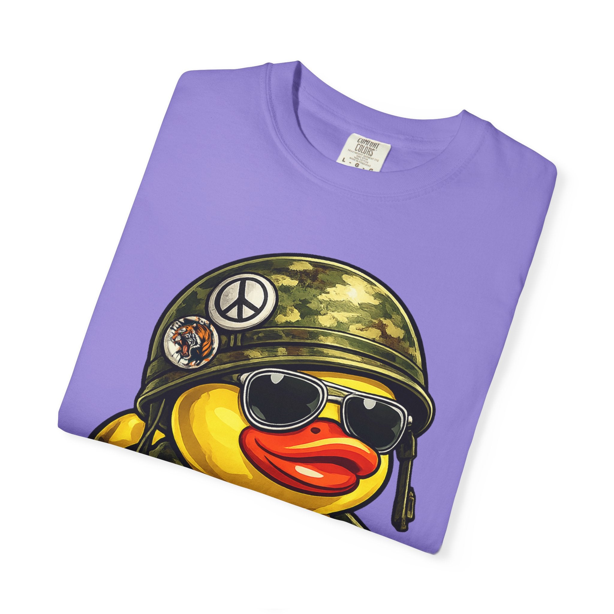 Military Rubber Duck T-Shirt — Cute Camouflage Soldier Duck Graphic Tee