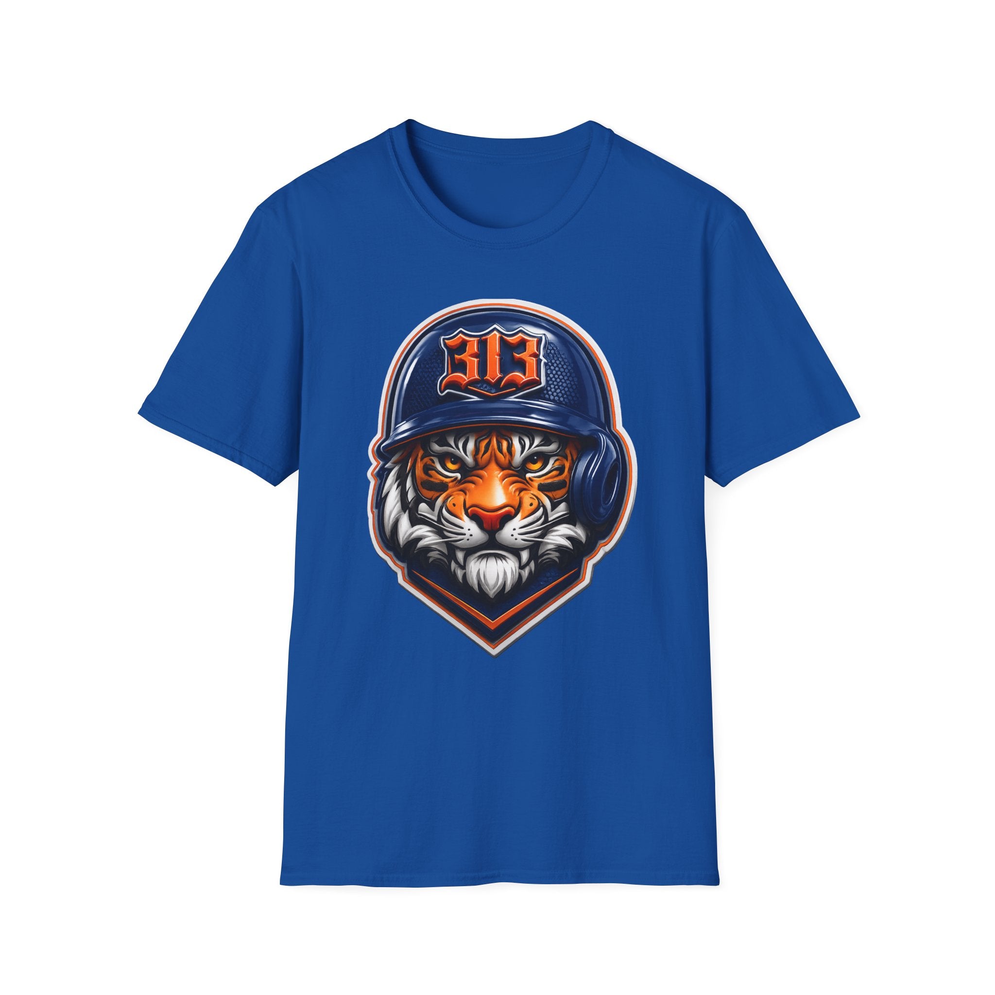 Tiger Mascot Tee —  Helmet Graphic Baseball T-Shirt