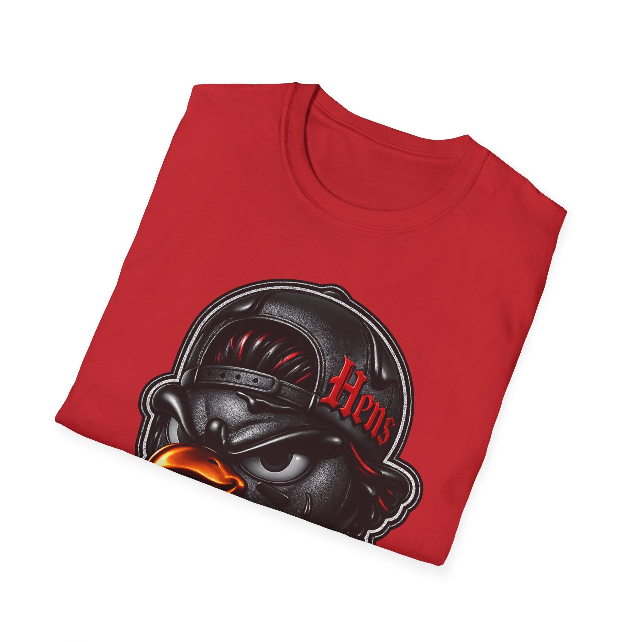 Hens Streetwear T-Shirt — Urban Black and Red themed Graphic Tee