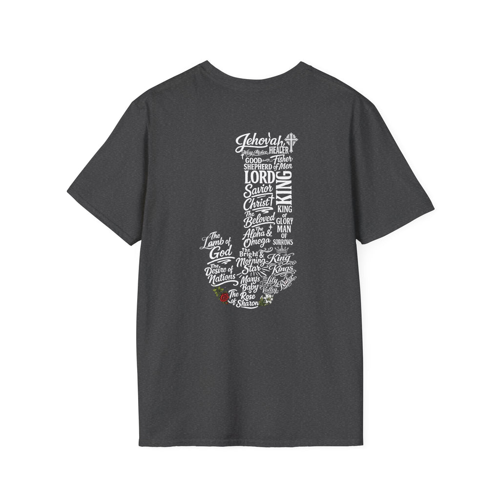 Faith based Typography tee front and back