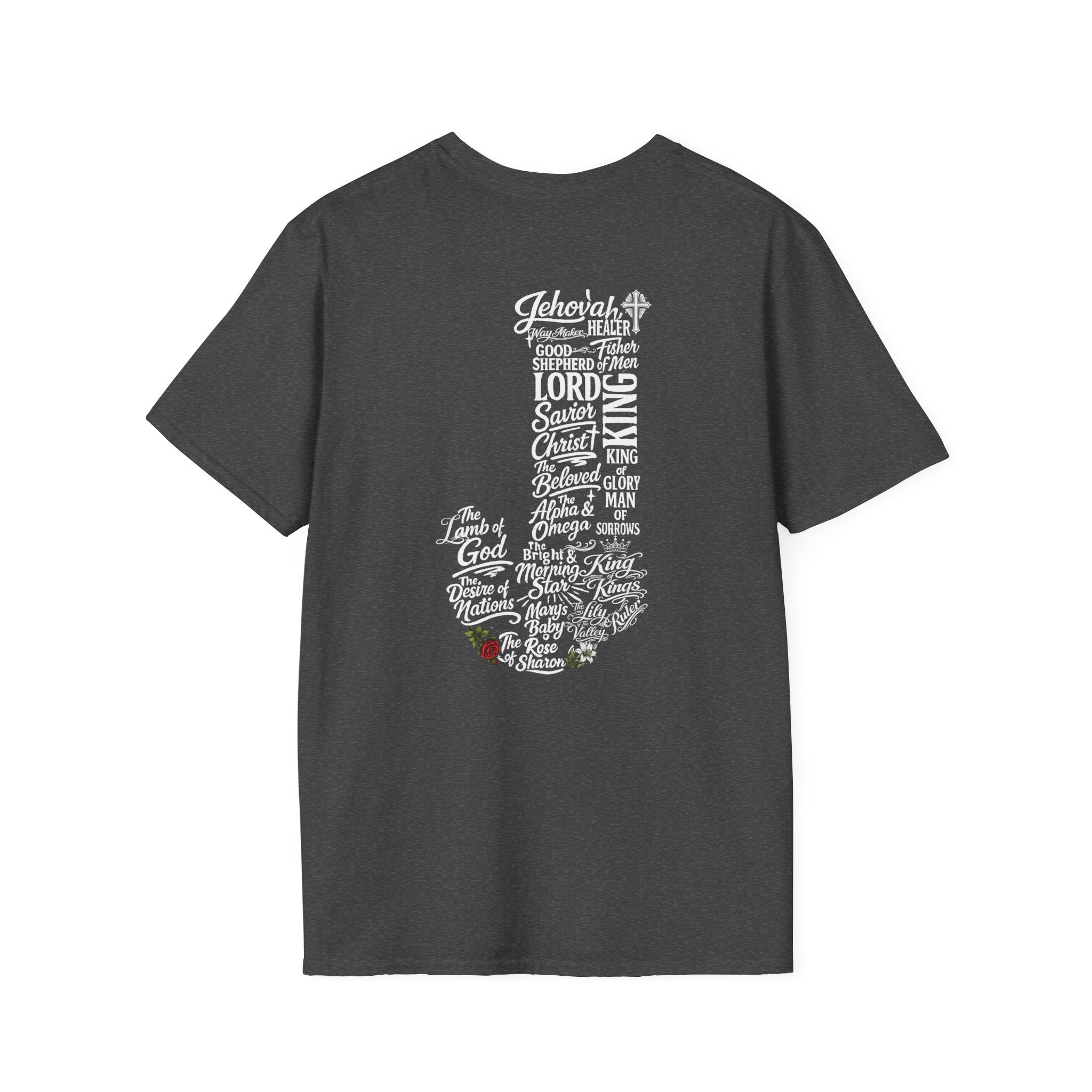 Faith based Typography tee front and back