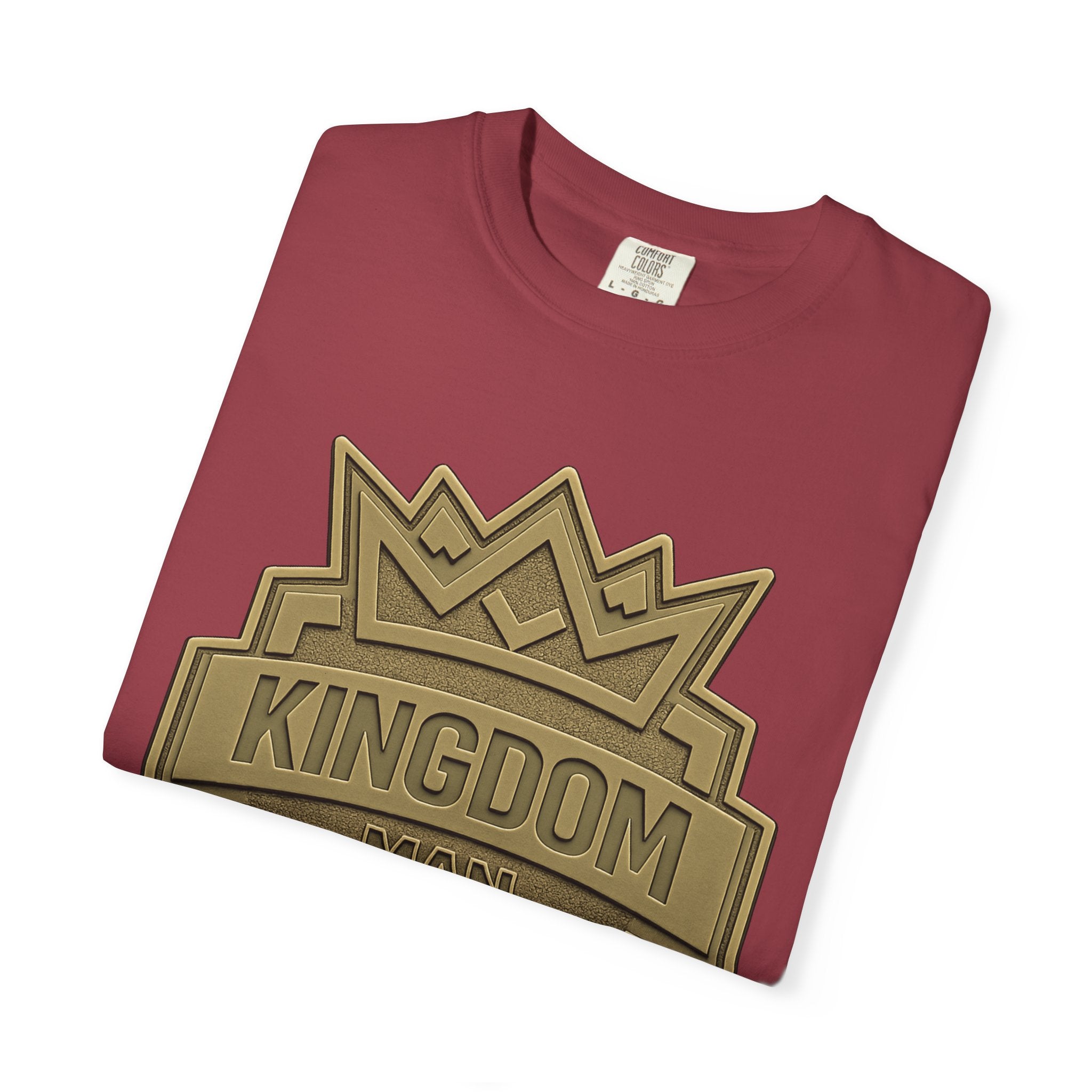 Kingdom Man Shield T-Shirt — Men's Crown Emblem Graphic Tee