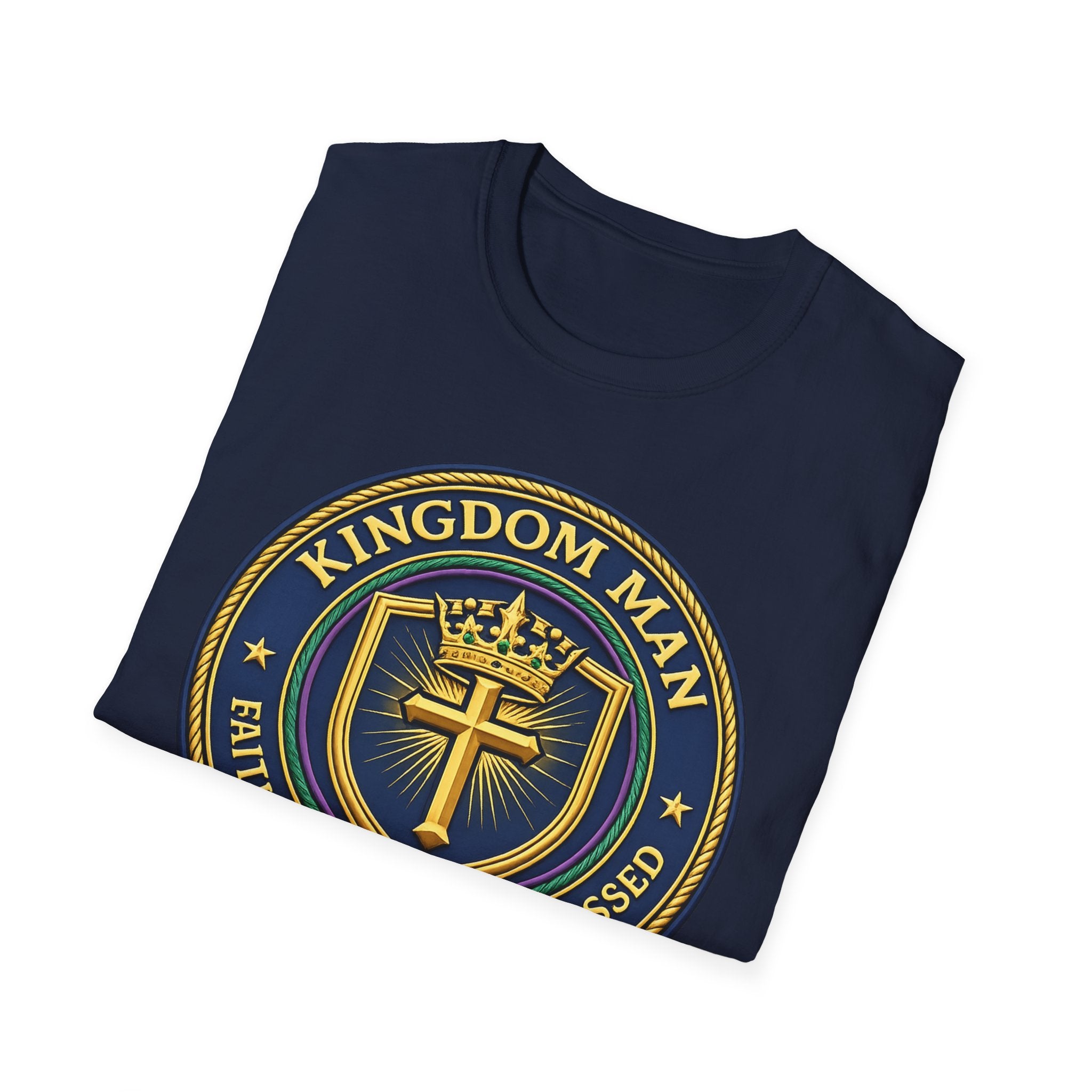 Kingdom Man T-Shirt — Faithful Obedient Blessed Christian Graphic Tee