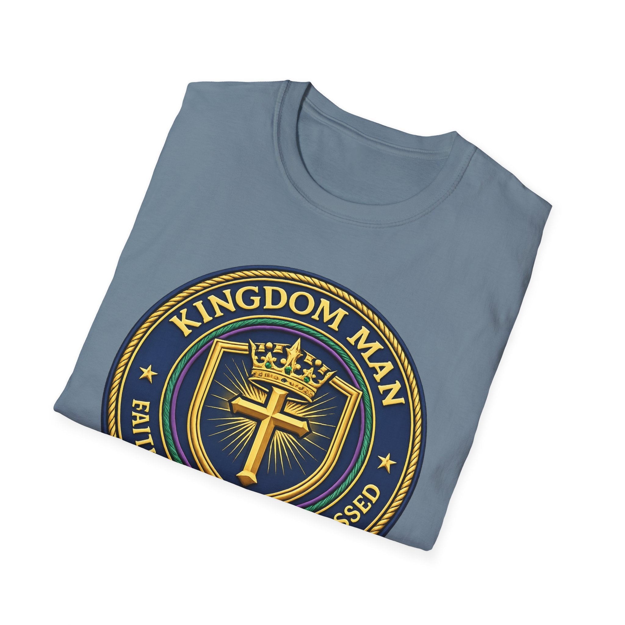 Kingdom Man T-Shirt — Faithful Obedient Blessed Christian Graphic Tee
