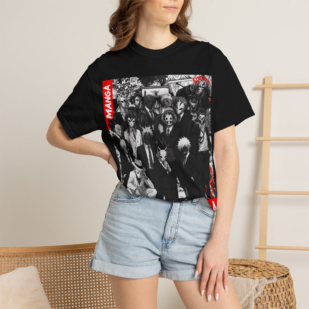 Manga Mask  Collage T-Shirt