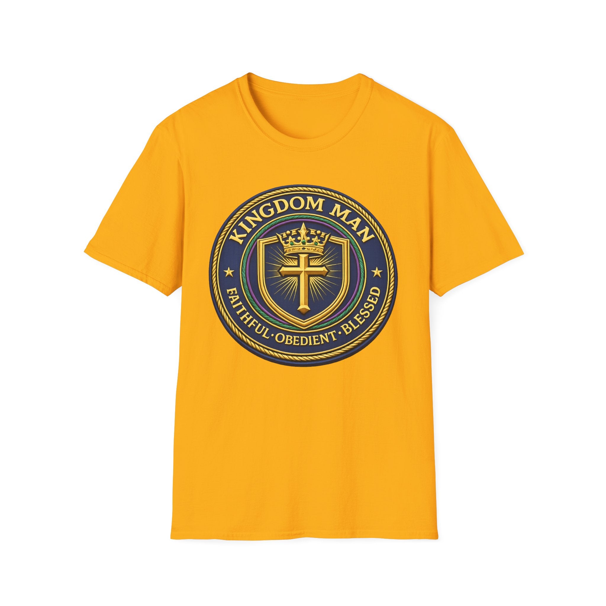 Kingdom Man T-Shirt — Faithful Obedient Blessed Christian Graphic Tee