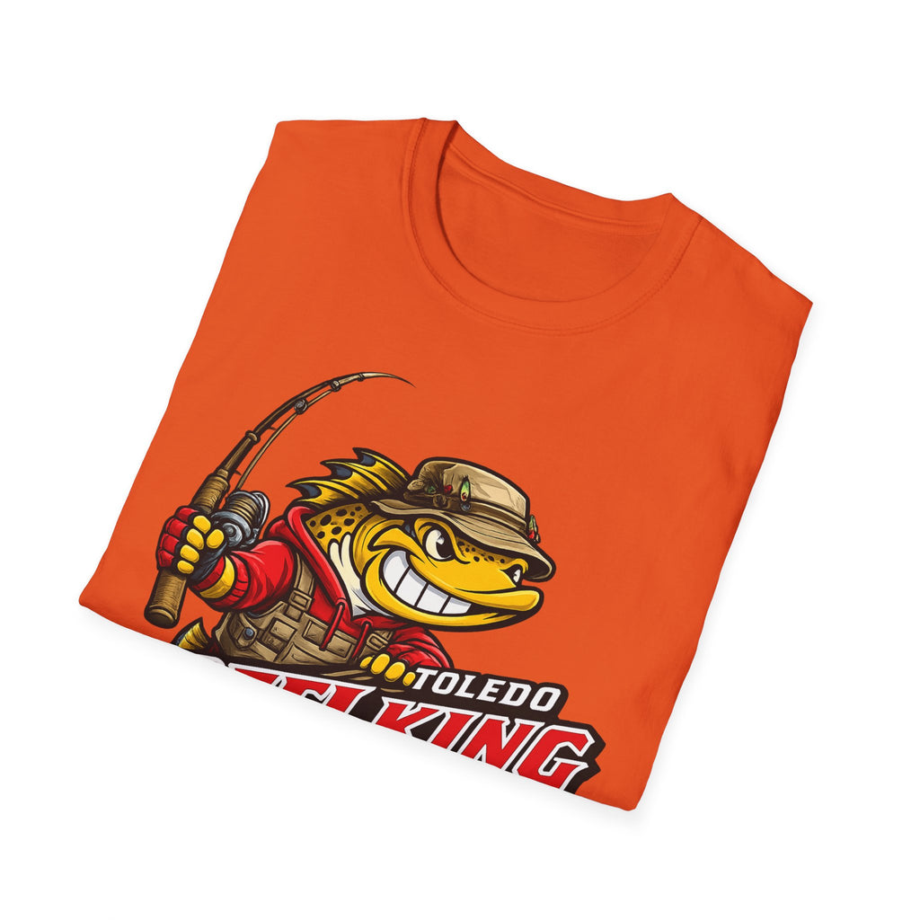 Toledo Reel King Fishing T-Shirt — Mascot Fisherman Tee