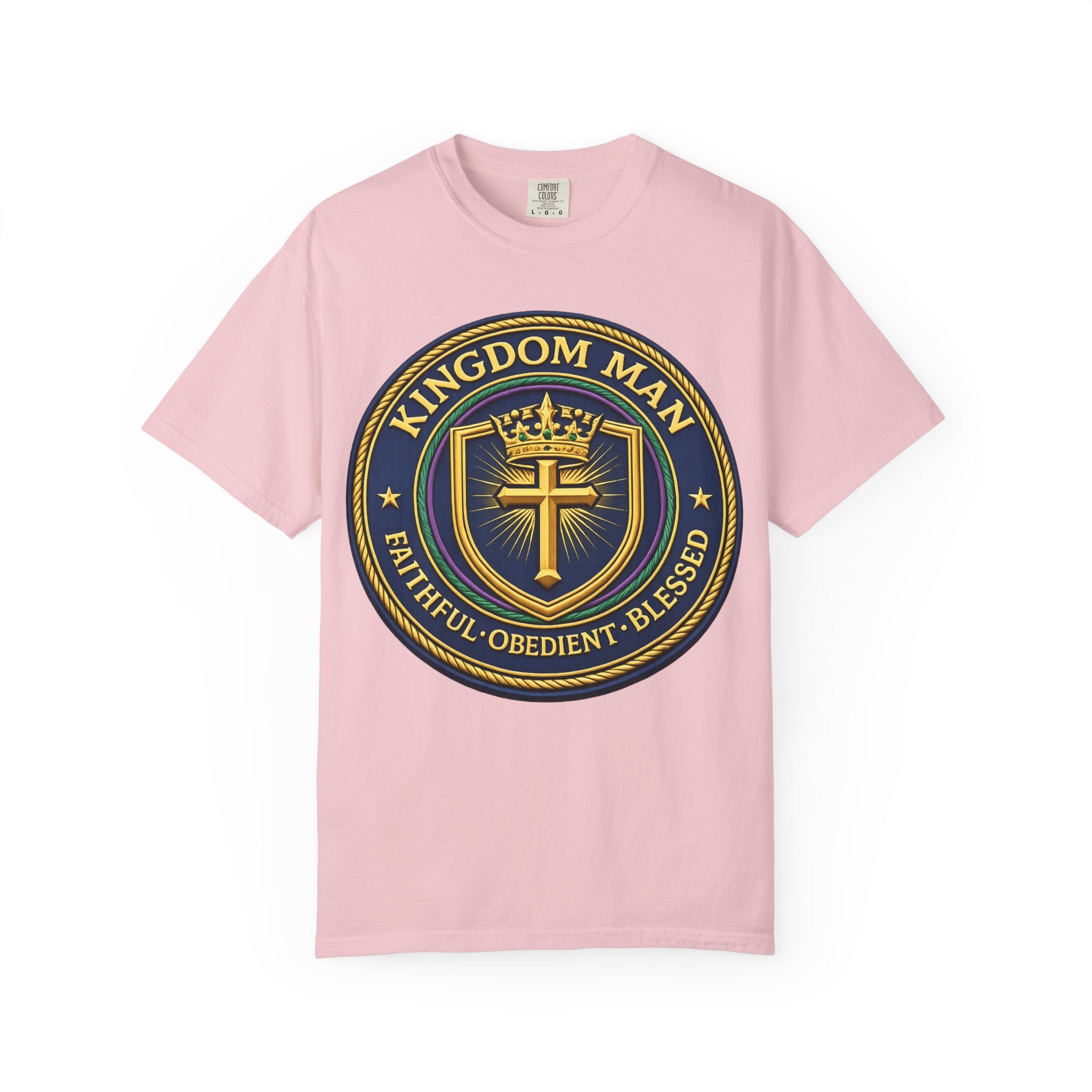 Kingdom Man T-Shirt — Faithful • Obedient • Blessed Christian Tee