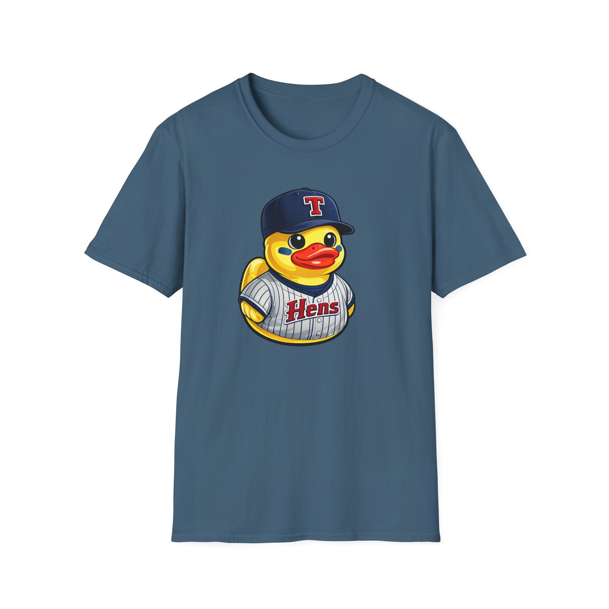 Rubber Duck Baseball T-Shirt — Cute Mascot Team Jersey Graphic Tee