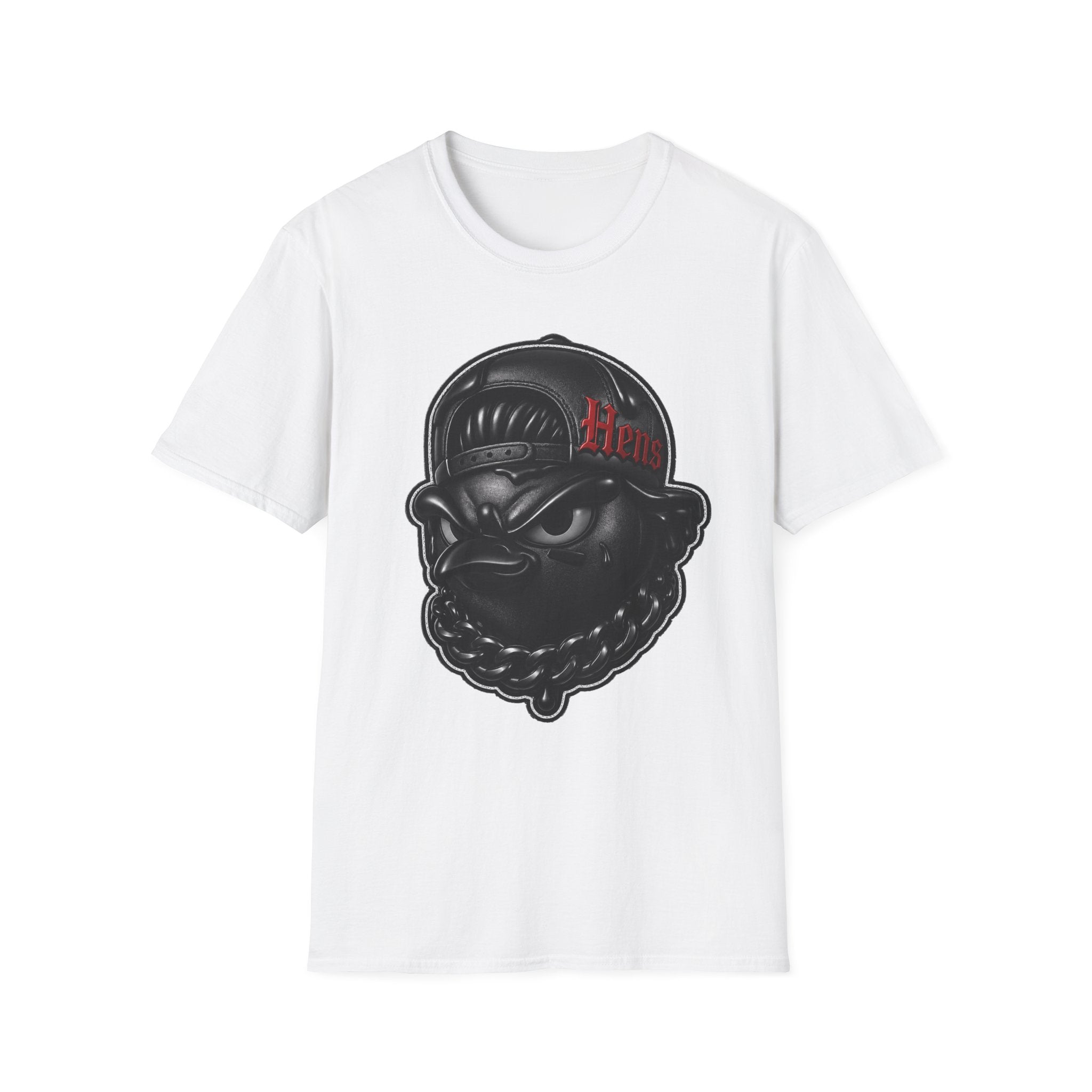 Black Out Hens T-Shirt — Edgy Streetwear Tee with "Hens" Cap Graphic