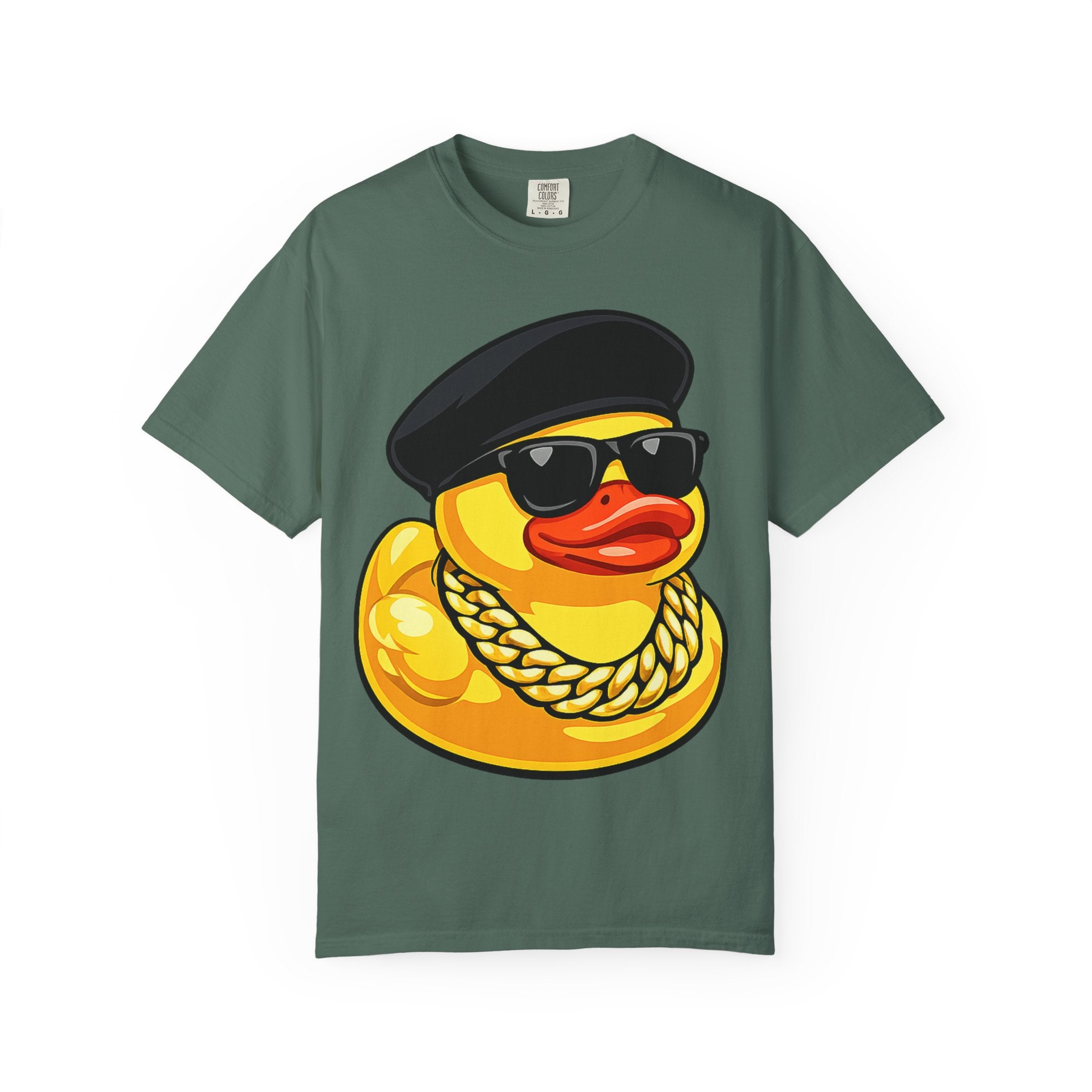 Cool Rubber Duck T-Shirt — Retro New Jack Ducky with Sunglasses & Chain