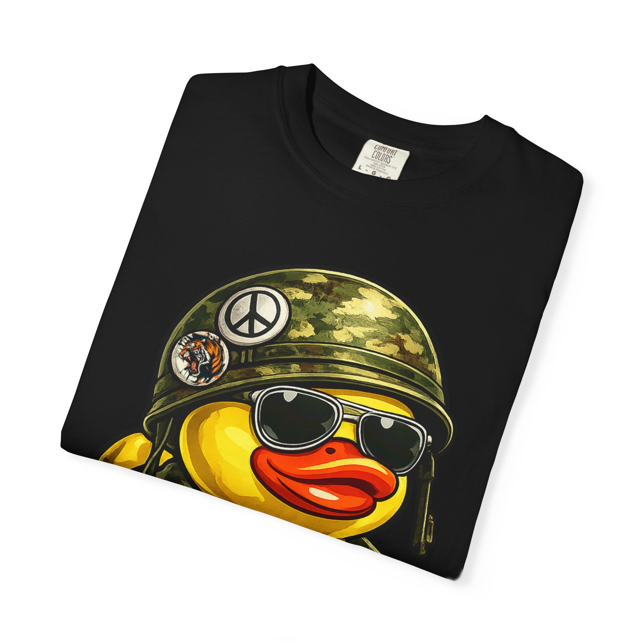 Military Rubber Duck T-Shirt — Cute Camouflage Soldier Duck Graphic Tee