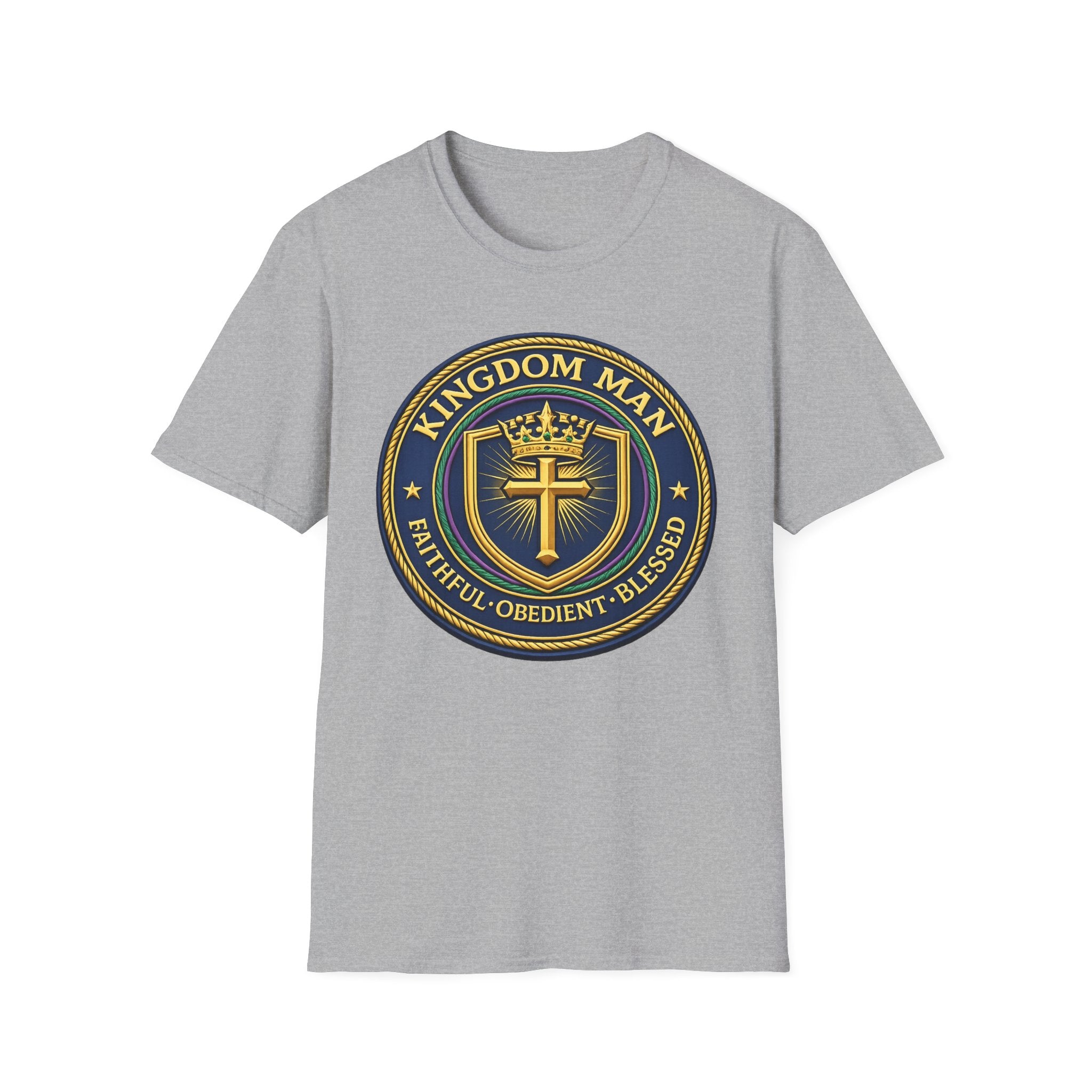 Kingdom Man T-Shirt — Faithful Obedient Blessed Christian Graphic Tee