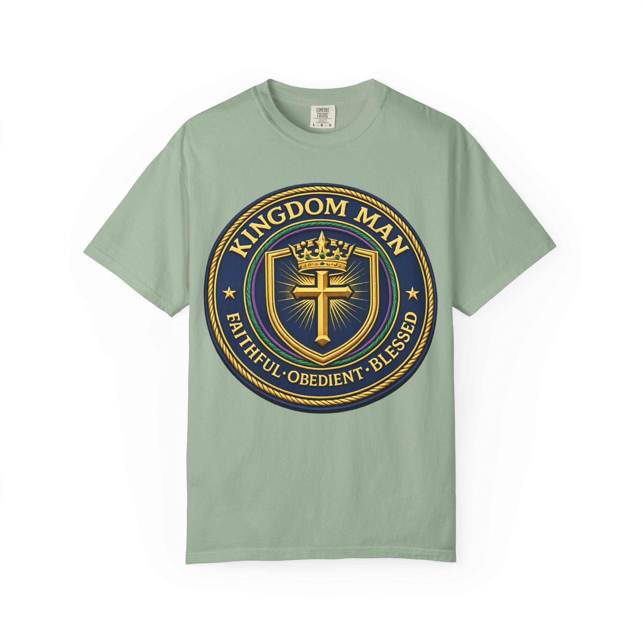 Kingdom Man T-Shirt — Faithful • Obedient • Blessed Christian Tee