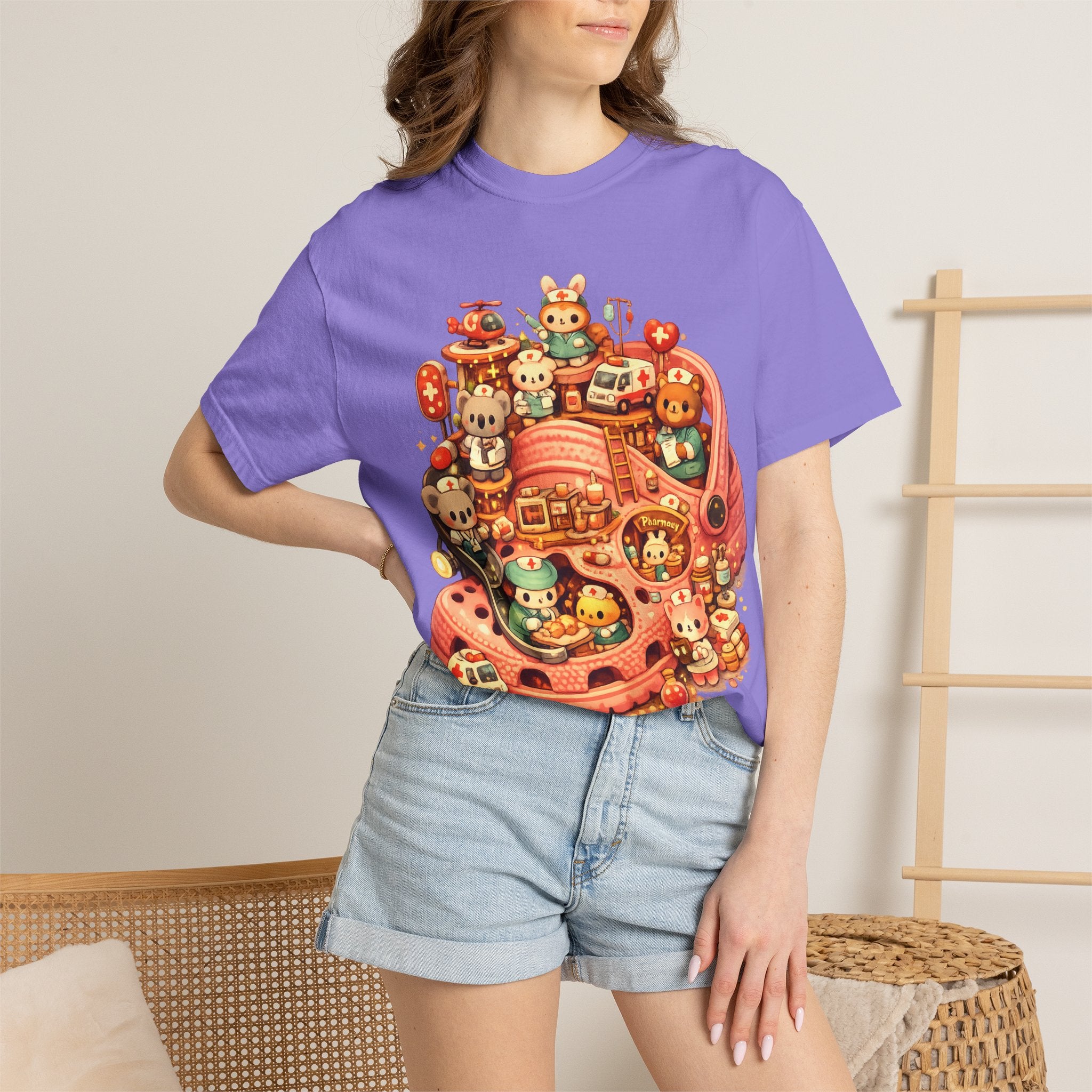 Cute Animal Sneaker Tee — Kawaii Shoe Crew Graphic T-Shirt