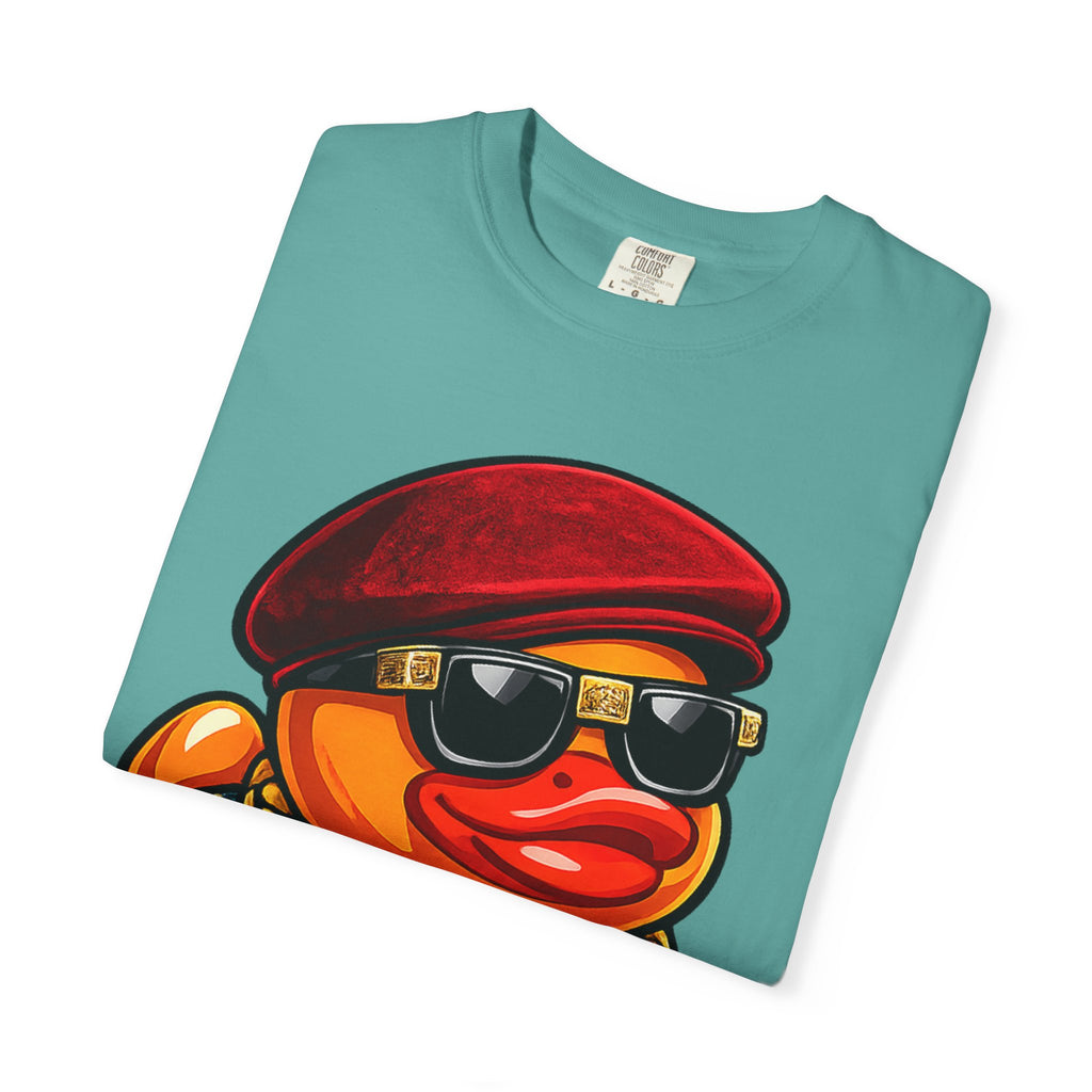 Rubber Duck Vintage 90's Graphic T-Shirt — Cool Sunglasses, Gold Chains & Cool Hat Design