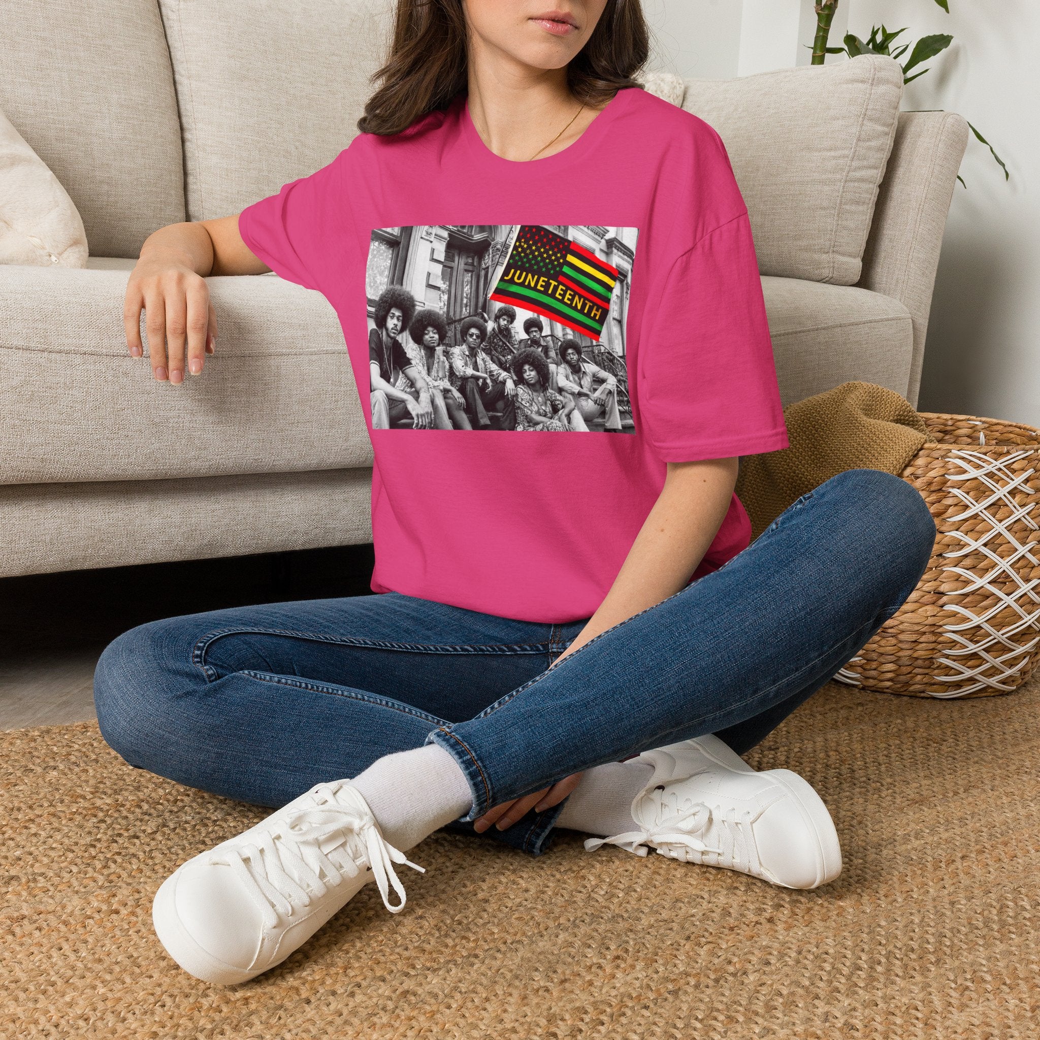 Juneteenth Celebration T-Shirt — Vintage Black History Flag Design