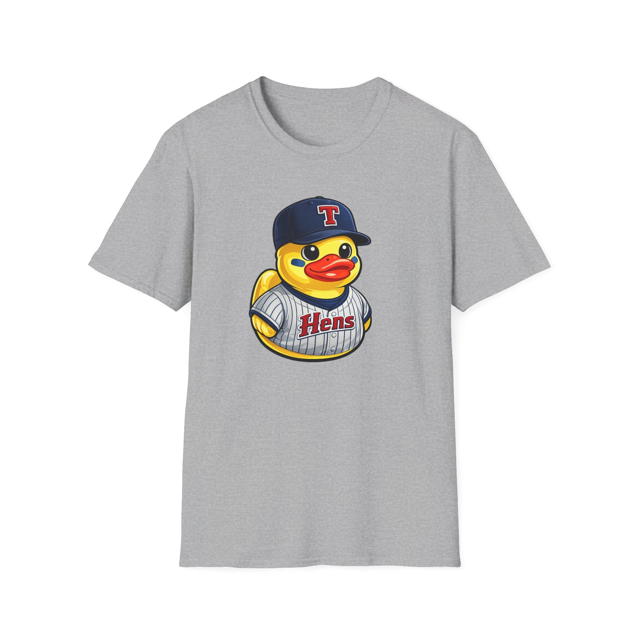 Rubber Duck Baseball T-Shirt — Cute Mascot Team Jersey Graphic Tee