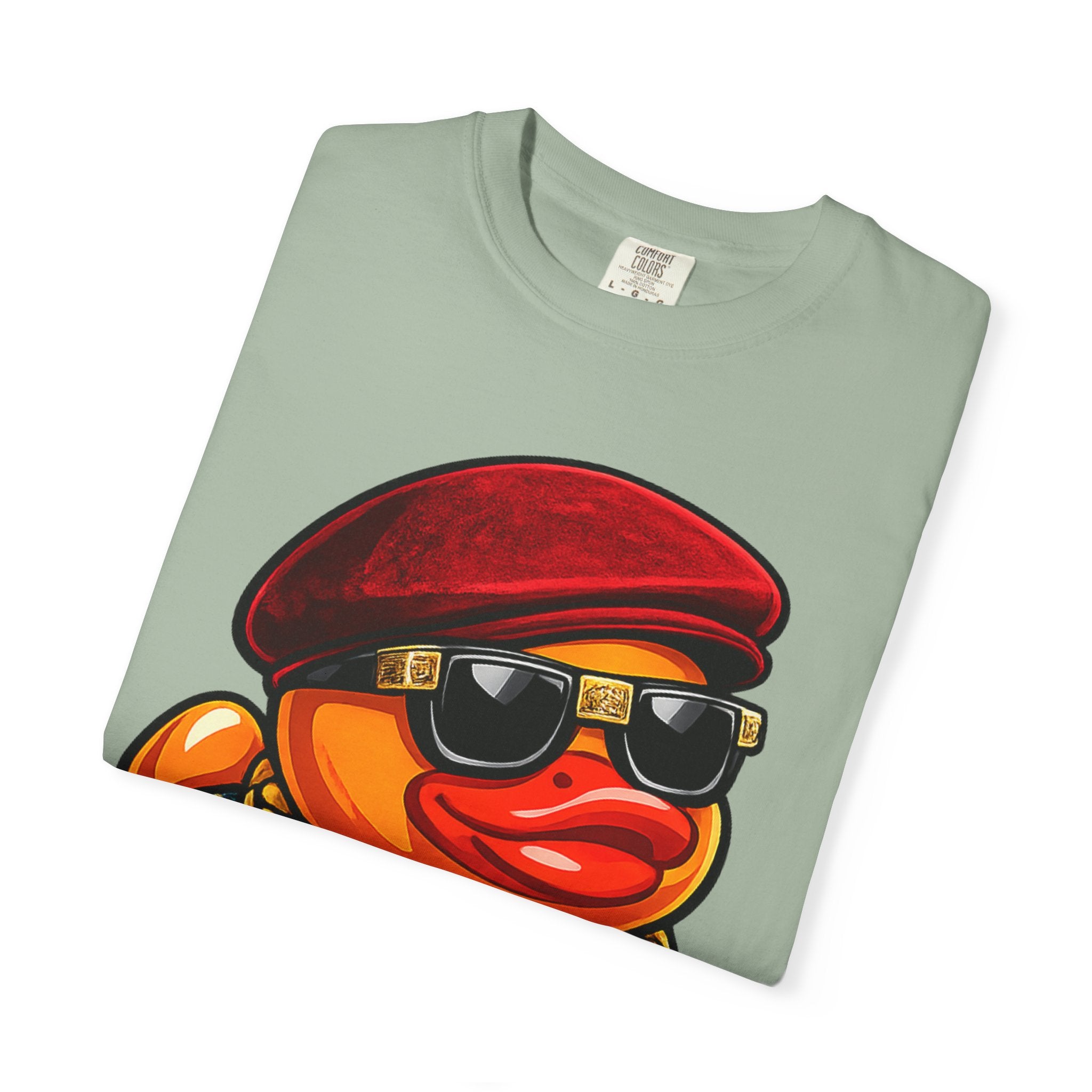 Rubber Duck Vintage 90's Graphic T-Shirt — Cool Sunglasses, Gold Chains & Cool Hat Design