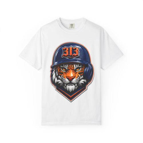 Baseball Helmet T-Shirt — 313 Tiger Sports Logo Tee