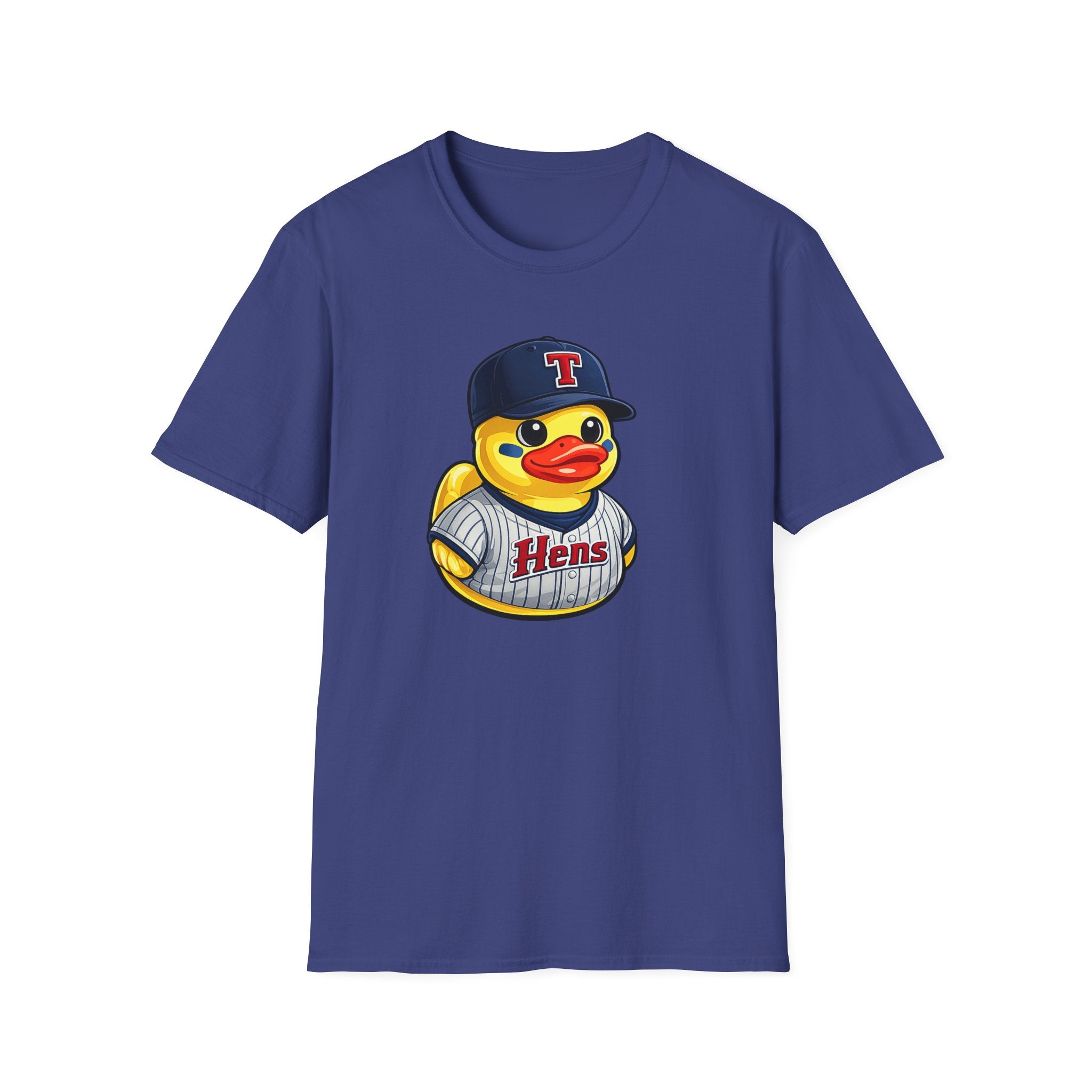 Rubber Duck Baseball T-Shirt — Cute Mascot Team Jersey Graphic Tee