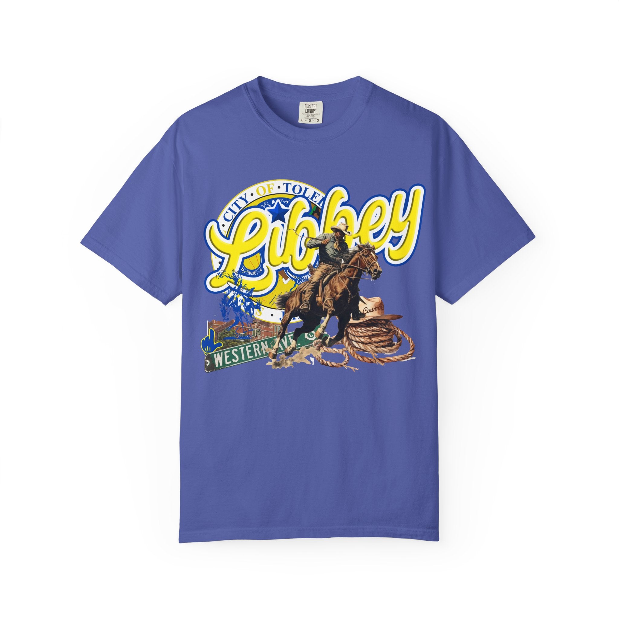 Libbey Western Throwback T-Shirt — Cowboy Horse Roping Graphic Tee