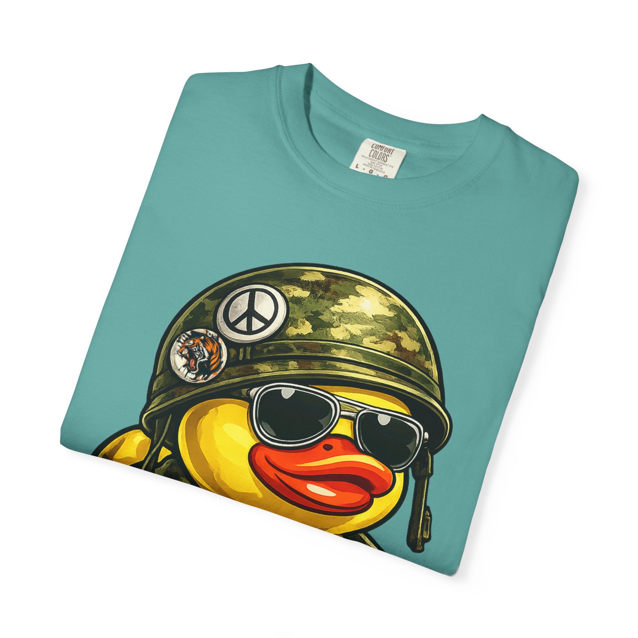 Military Rubber Duck T-Shirt — Cute Camouflage Soldier Duck Graphic Tee