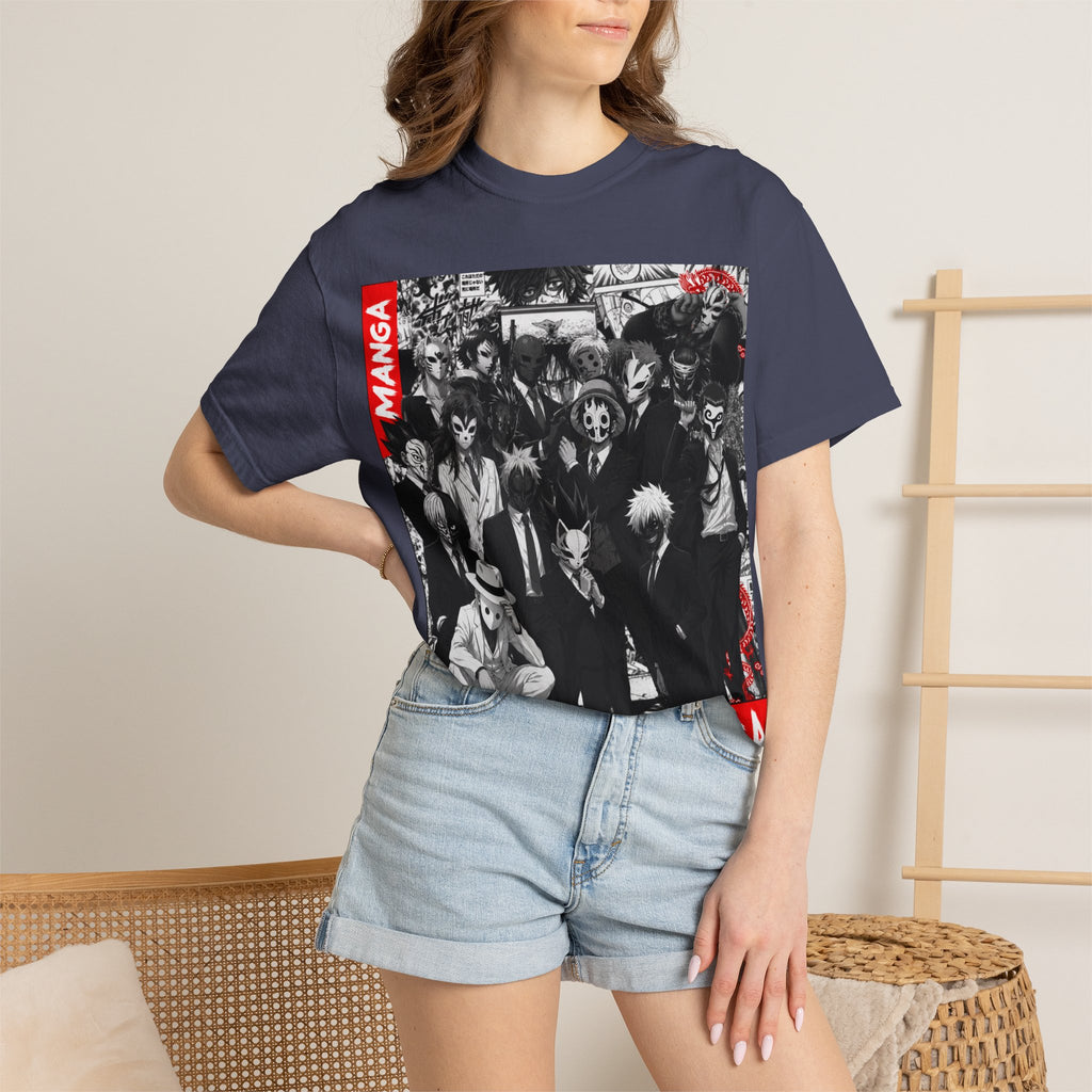 Manga Mask  Collage T-Shirt