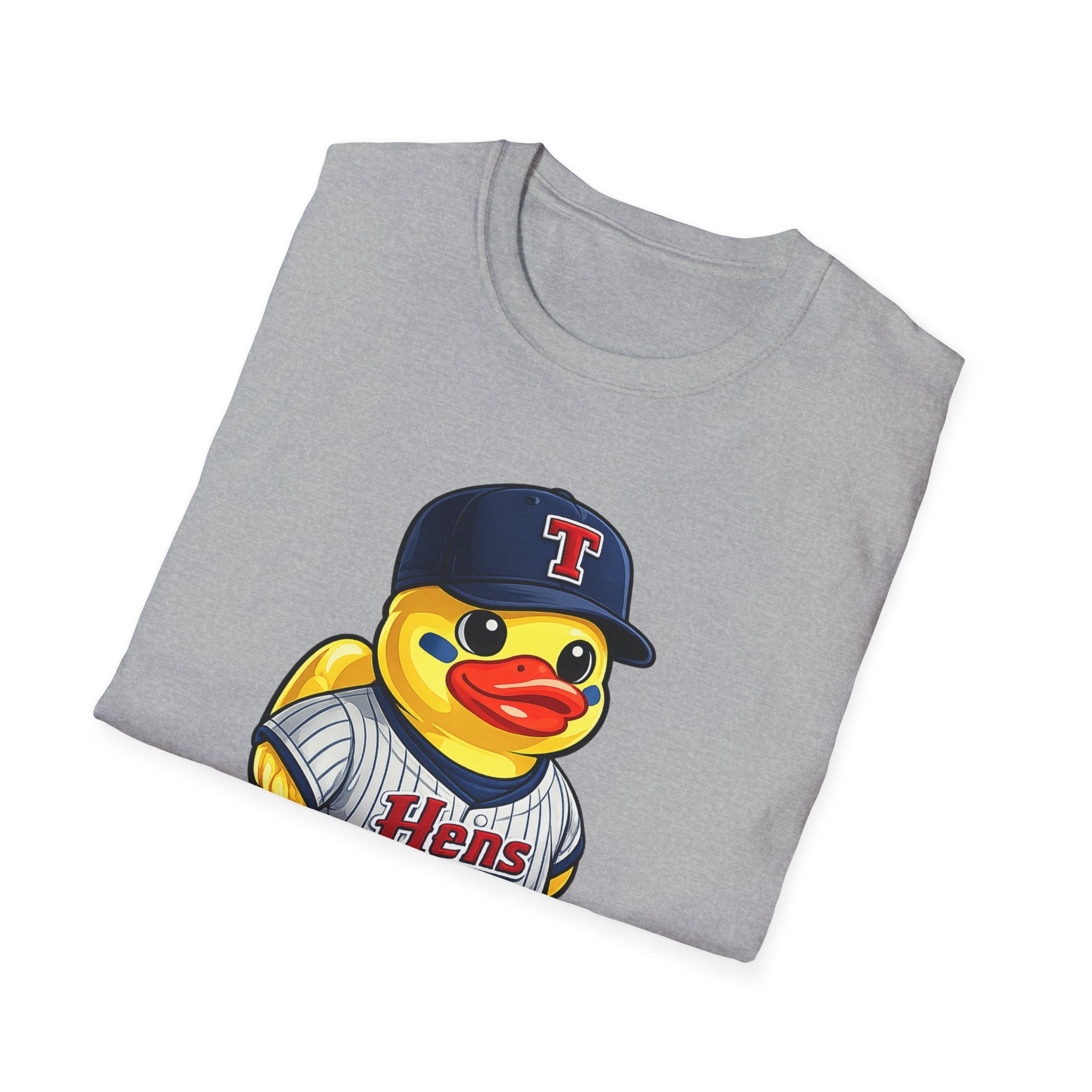 Rubber Duck Baseball T-Shirt — Cute Mascot Team Jersey Graphic Tee
