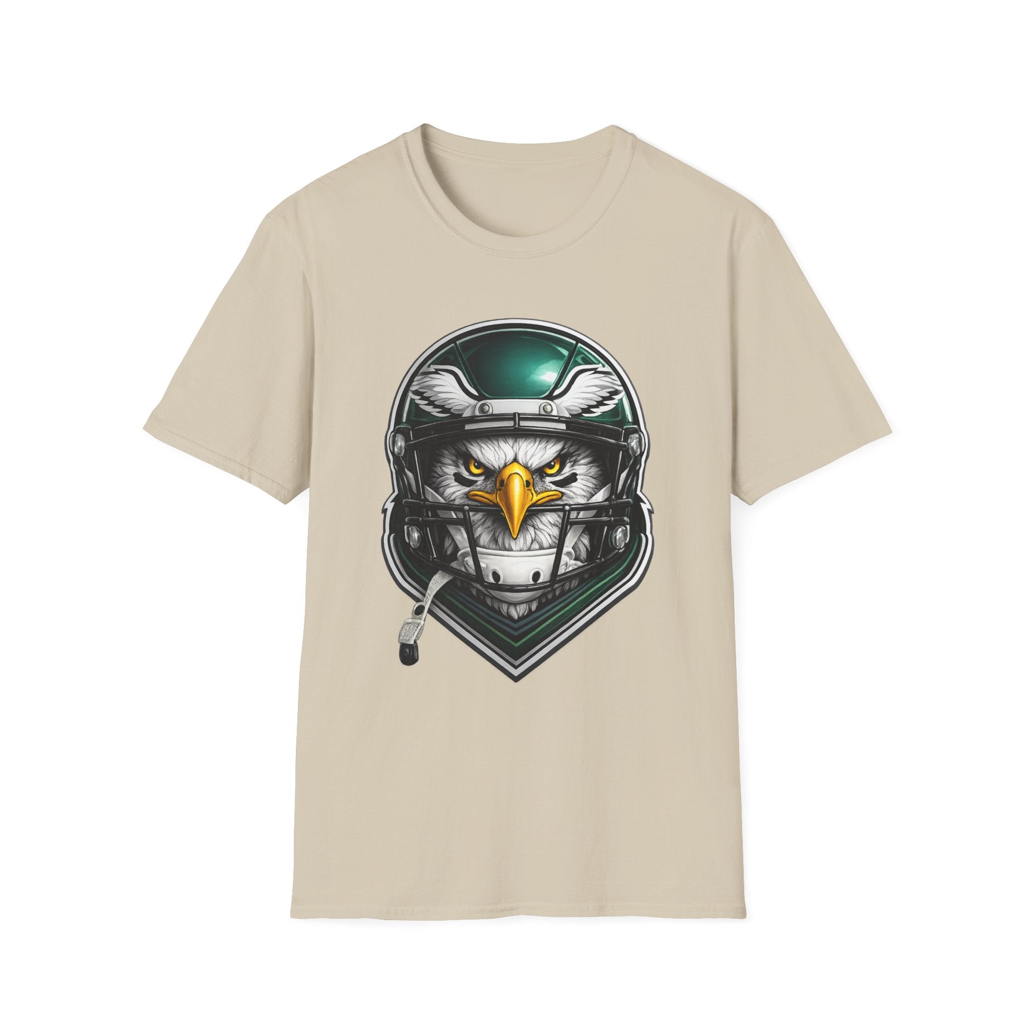 Eagle Helmet T‑Shirt — Fierce Pilot Graphic Tee for Aviation & Biker Fans