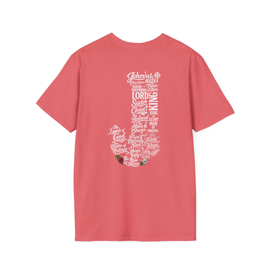 Faith based Typography tee front and back