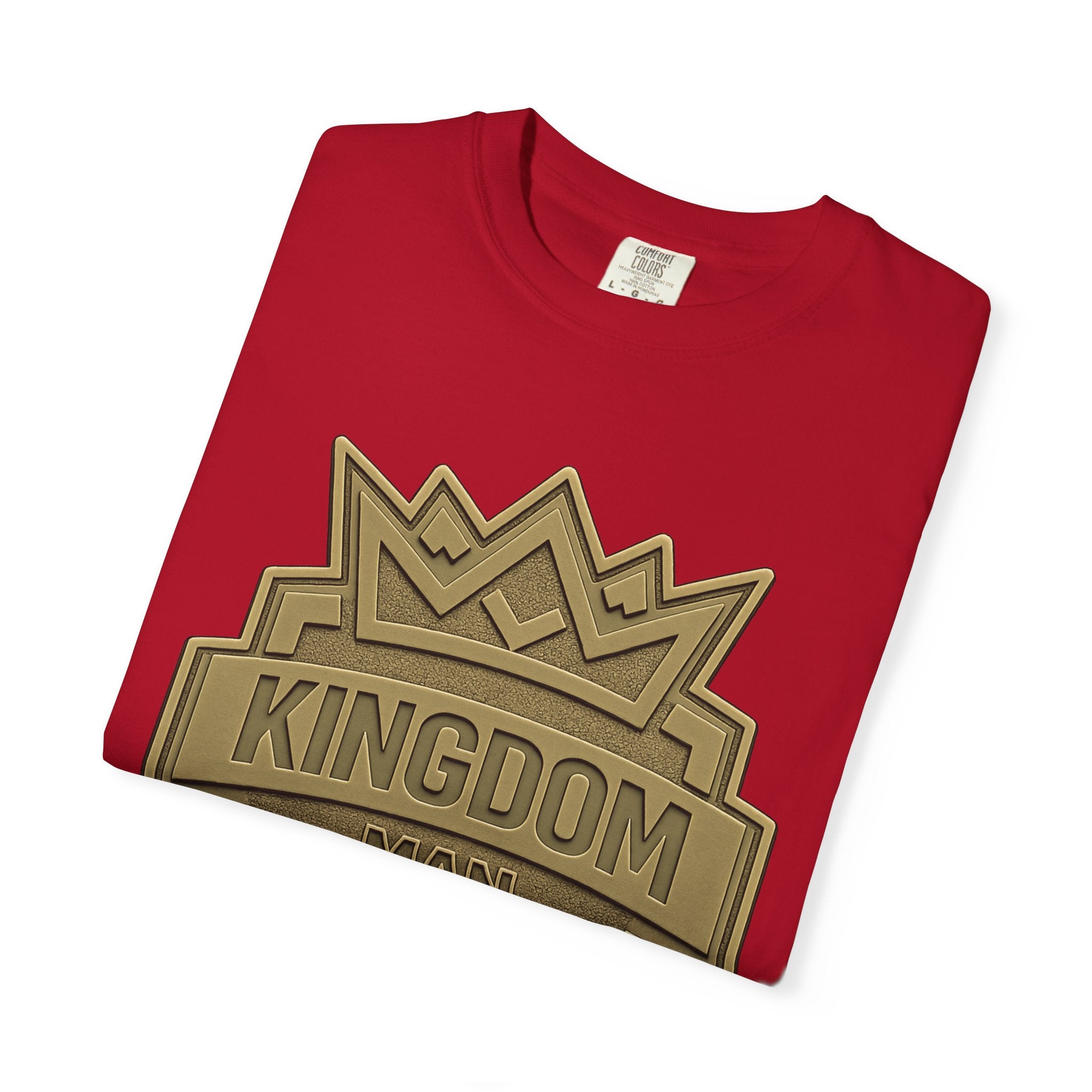 Kingdom Man Shield T-Shirt — Men's Crown Emblem Graphic Tee