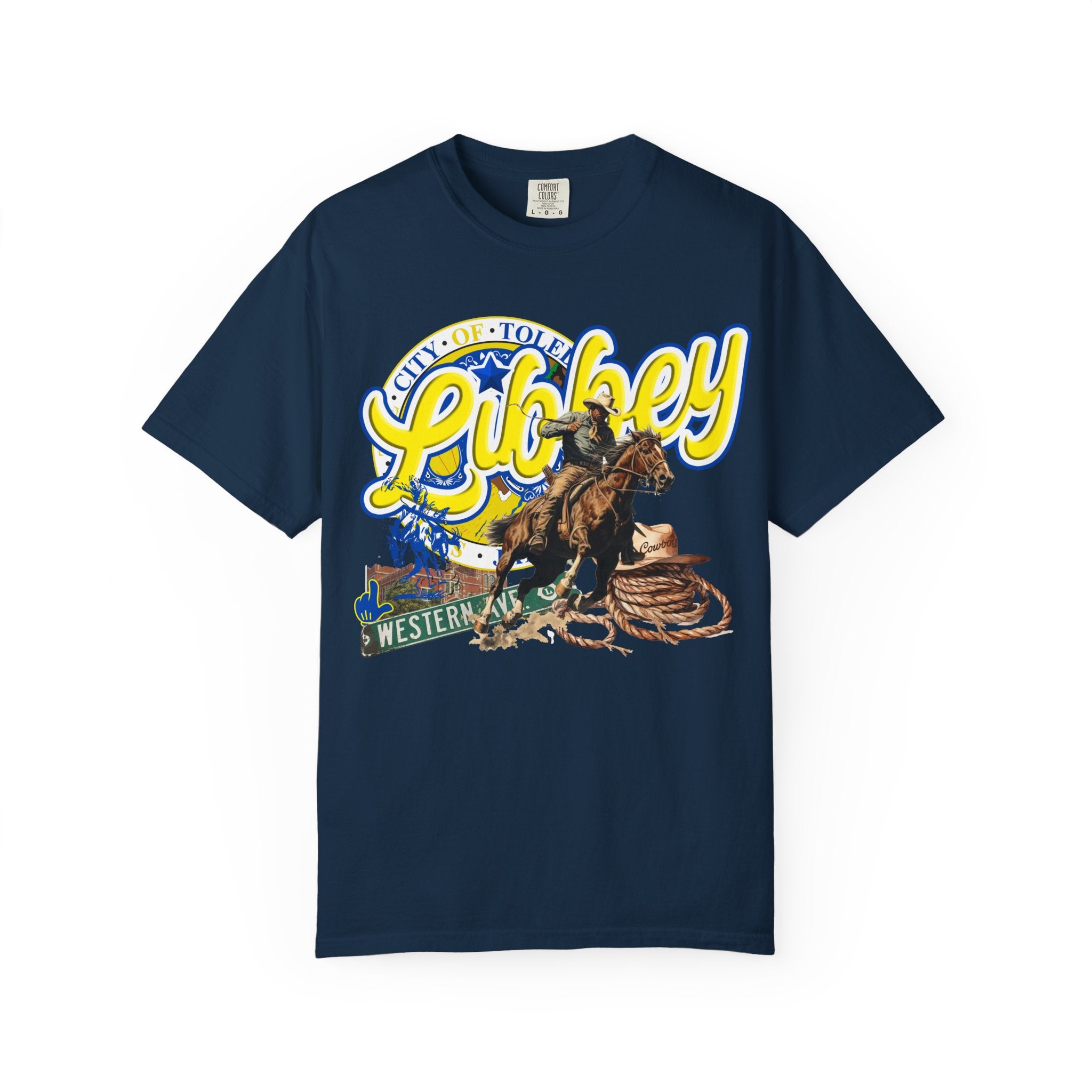 Libbey Western Throwback T-Shirt — Cowboy Horse Roping Graphic Tee