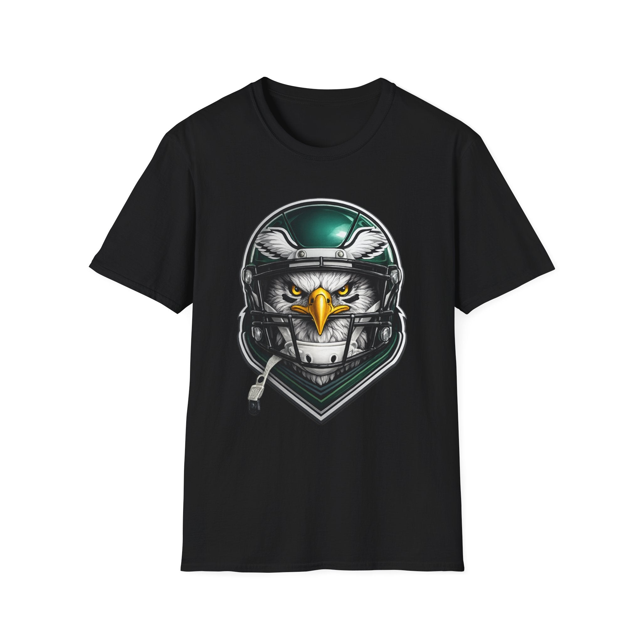 Eagle Helmet T‑Shirt — Fierce Pilot Graphic Tee for Aviation & Biker Fans