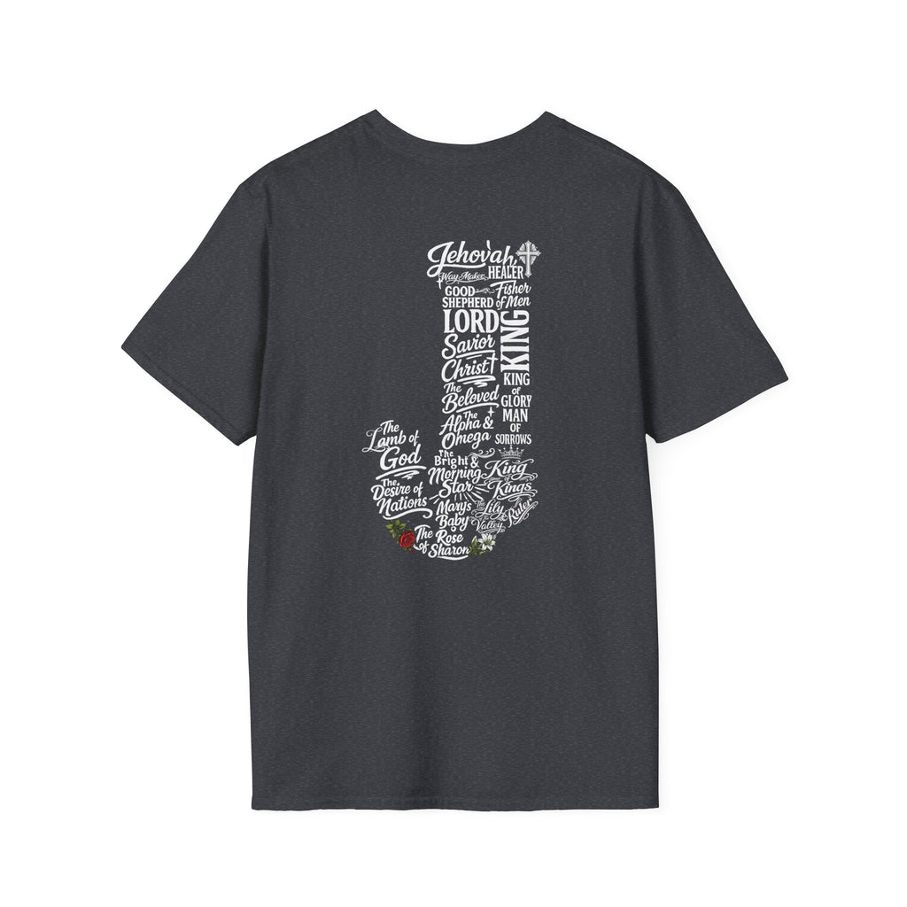 Faith based Typography tee front and back