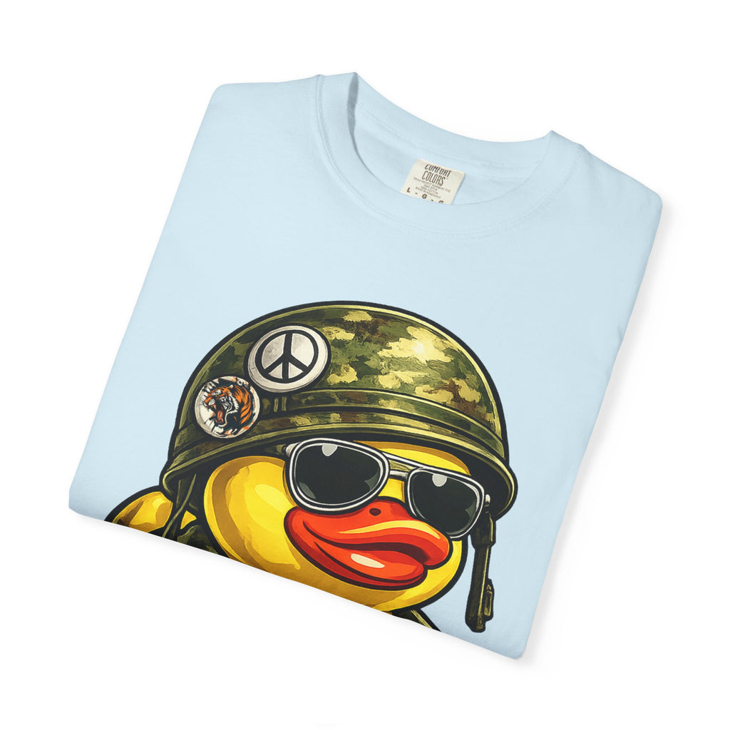 Military Rubber Duck T-Shirt — Cute Camouflage Soldier Duck Graphic Tee