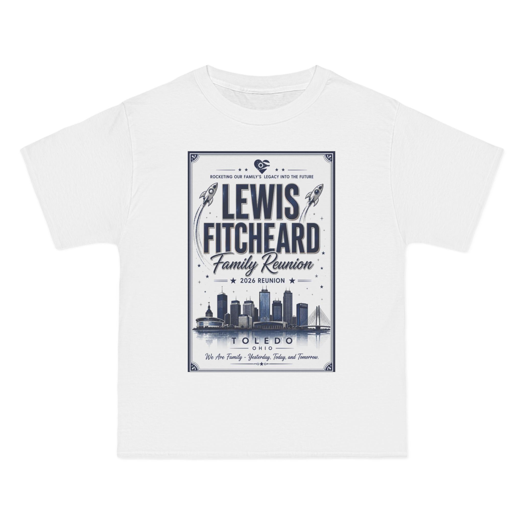 Family Reunion T-Shirt — Personalized "Lewis Fitcheard" Vintage City Poster Design 6xl