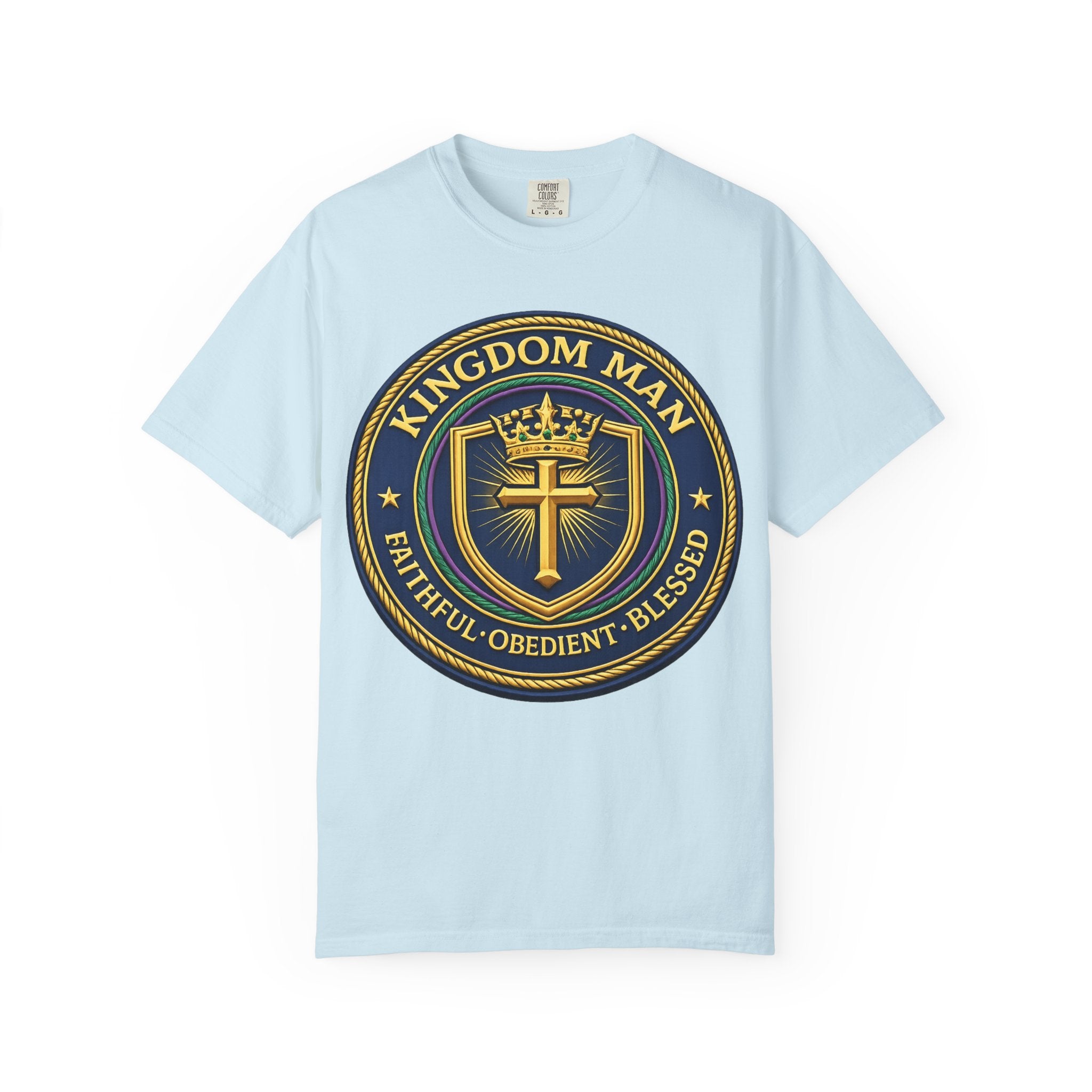 Kingdom Man T-Shirt — Faithful • Obedient • Blessed Christian Tee