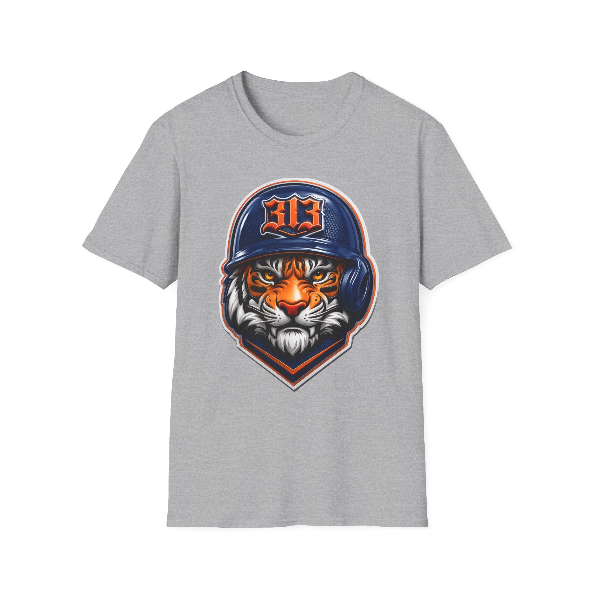Tiger Mascot Tee —  Helmet Graphic Baseball T-Shirt