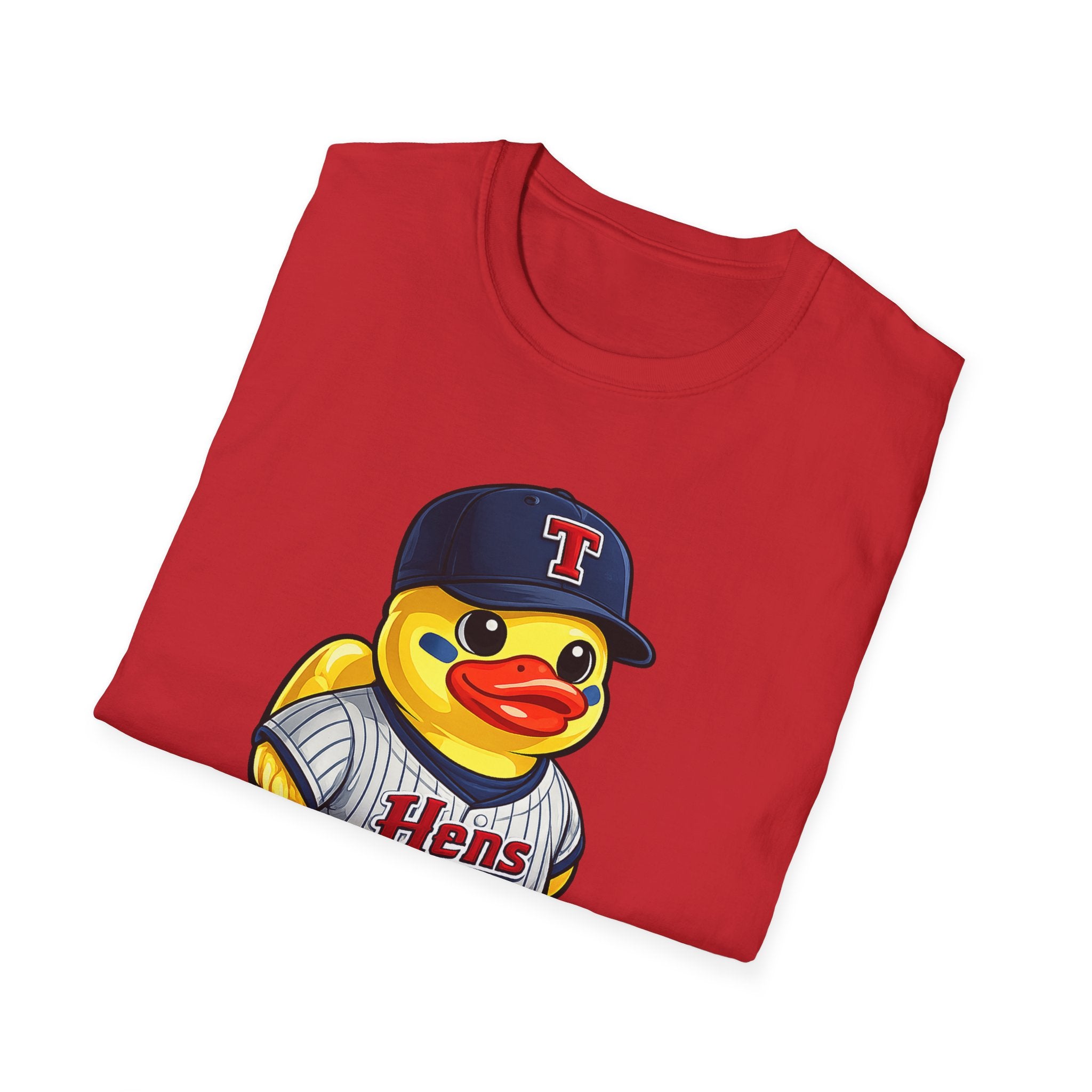 Rubber Duck Baseball T-Shirt — Cute Mascot Team Jersey Graphic Tee