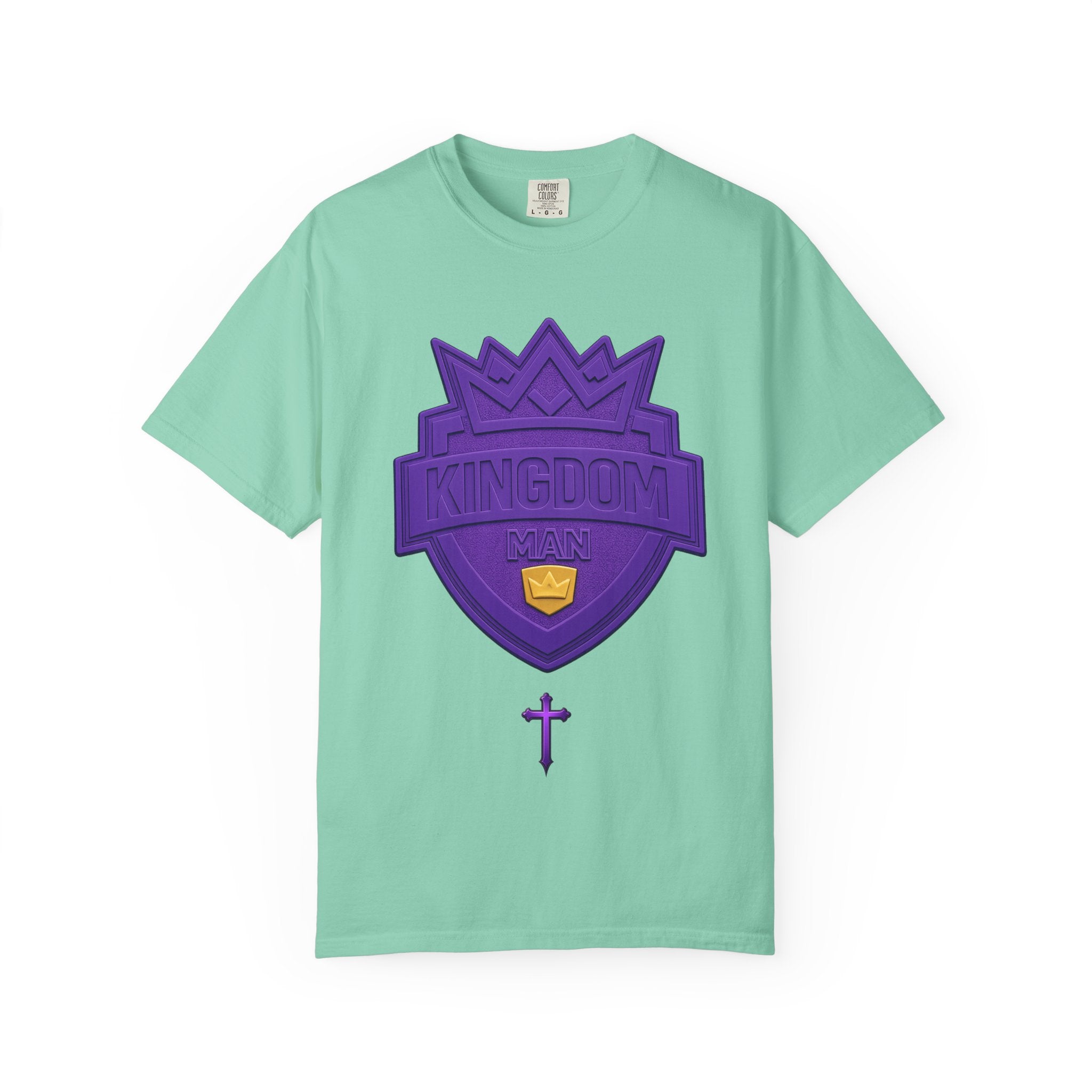 Kingdom Shield T-Shirt — Purple Crest Cross Graphic Tee