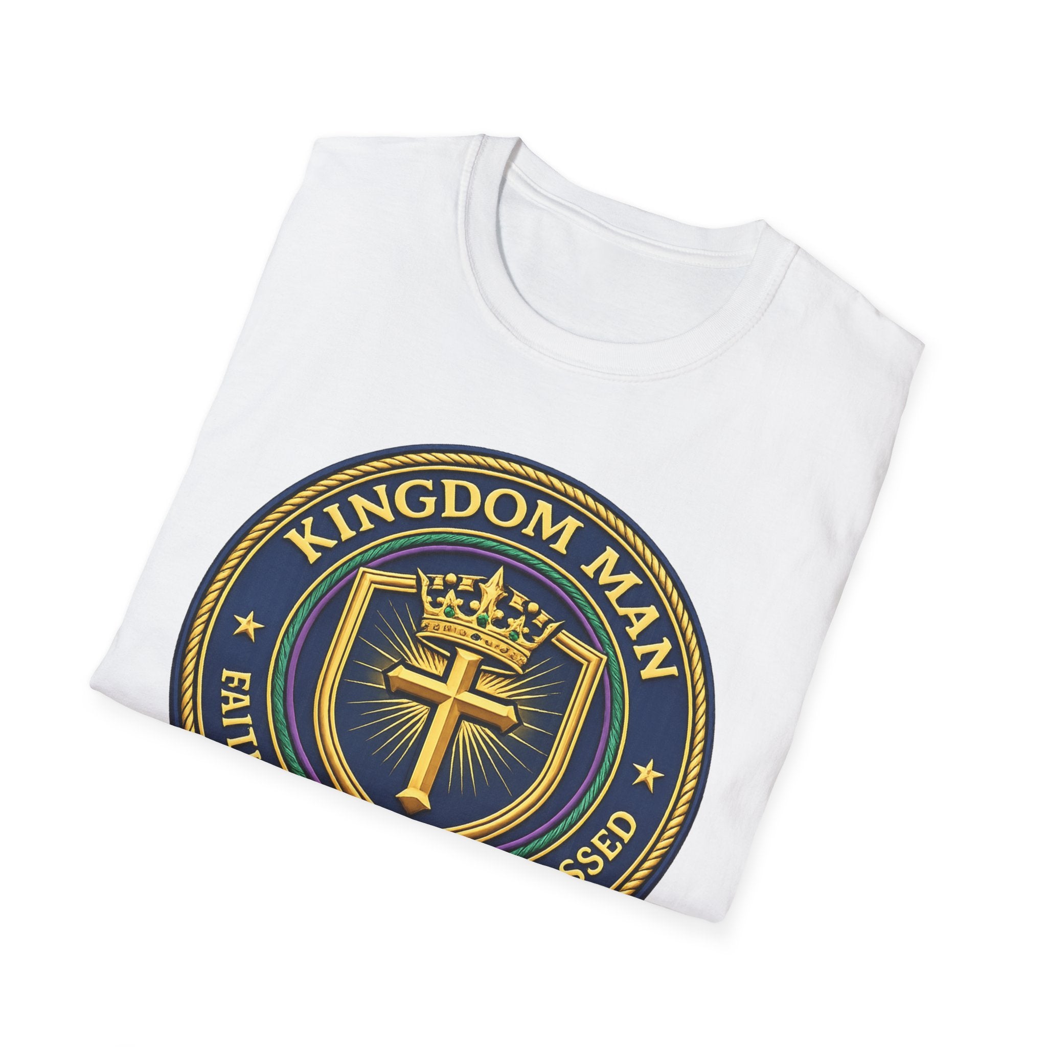 Kingdom Man T-Shirt — Faithful Obedient Blessed Christian Graphic Tee