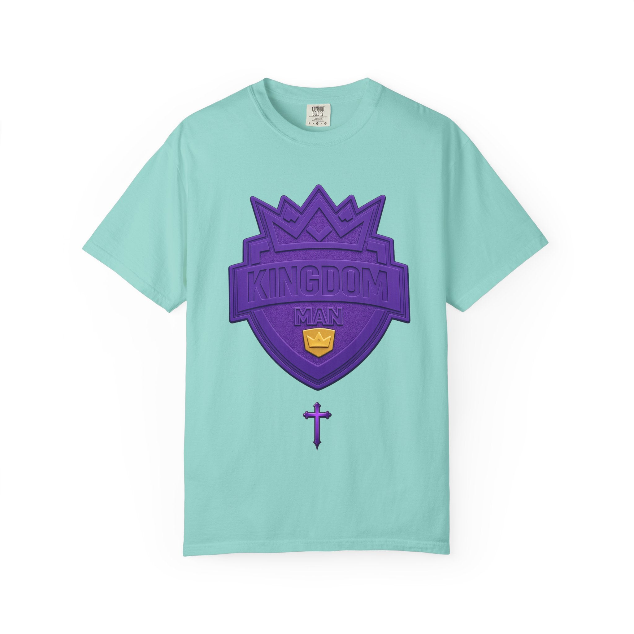 Kingdom Shield T-Shirt — Purple Crest Cross Graphic Tee
