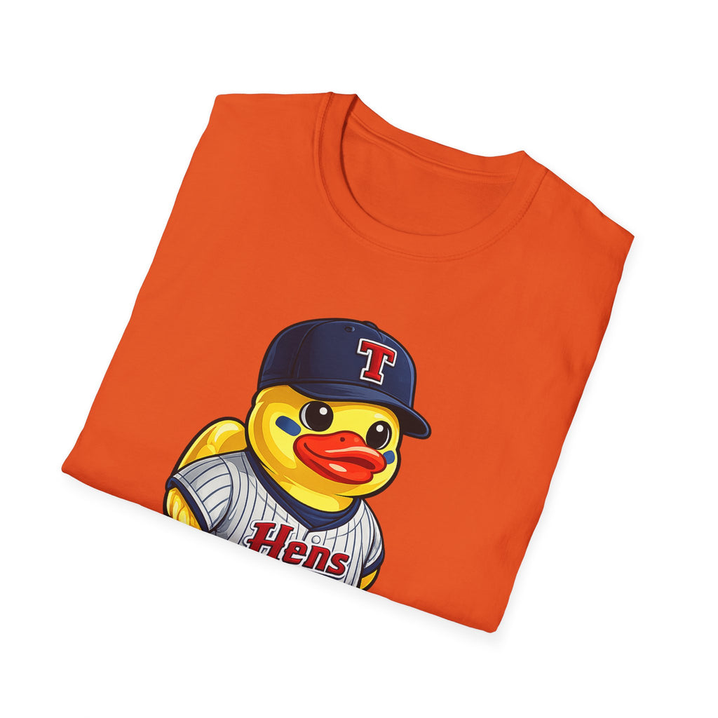 Rubber Duck Baseball T-Shirt — Cute Mascot Team Jersey Graphic Tee