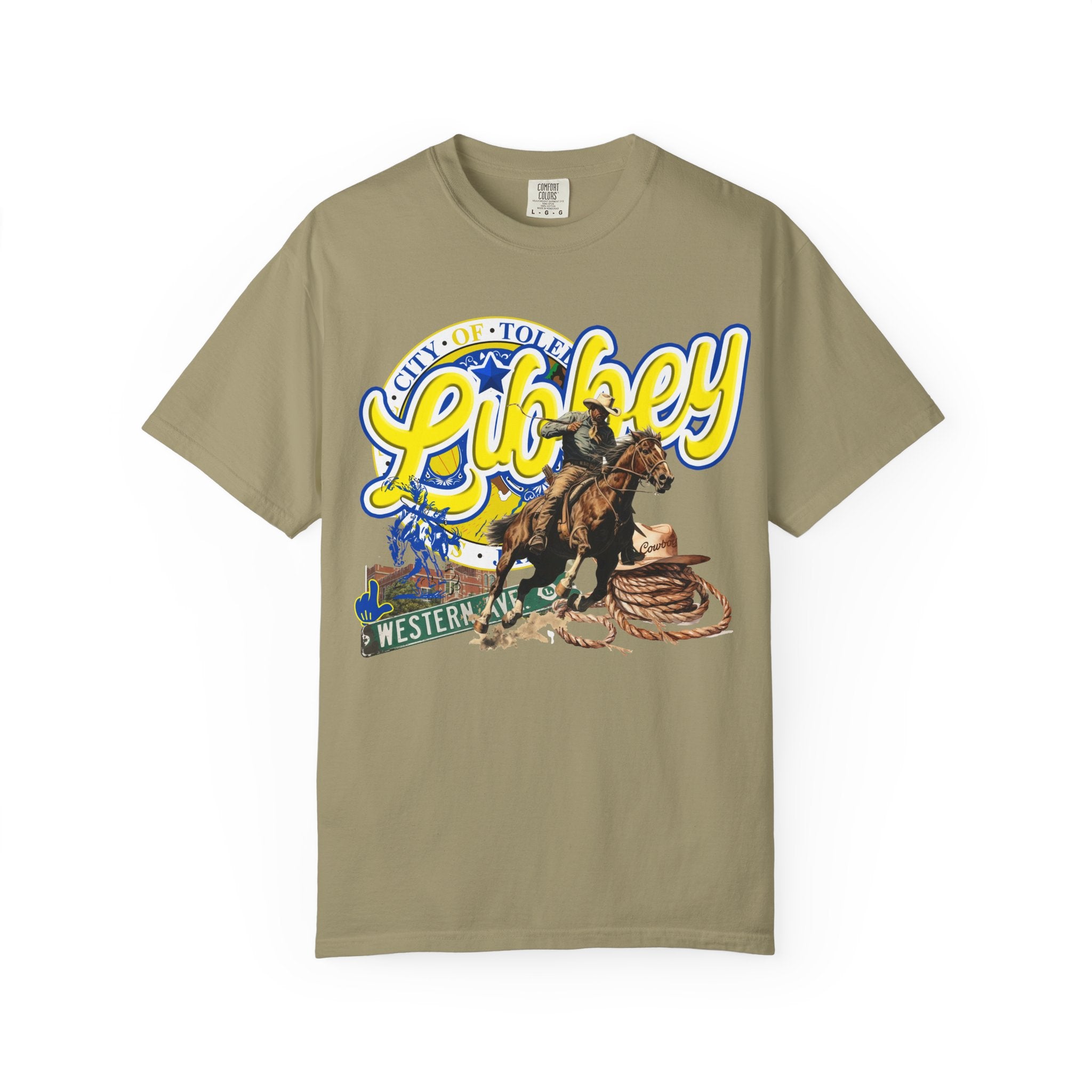 Libbey Western Throwback T-Shirt — Cowboy Horse Roping Graphic Tee