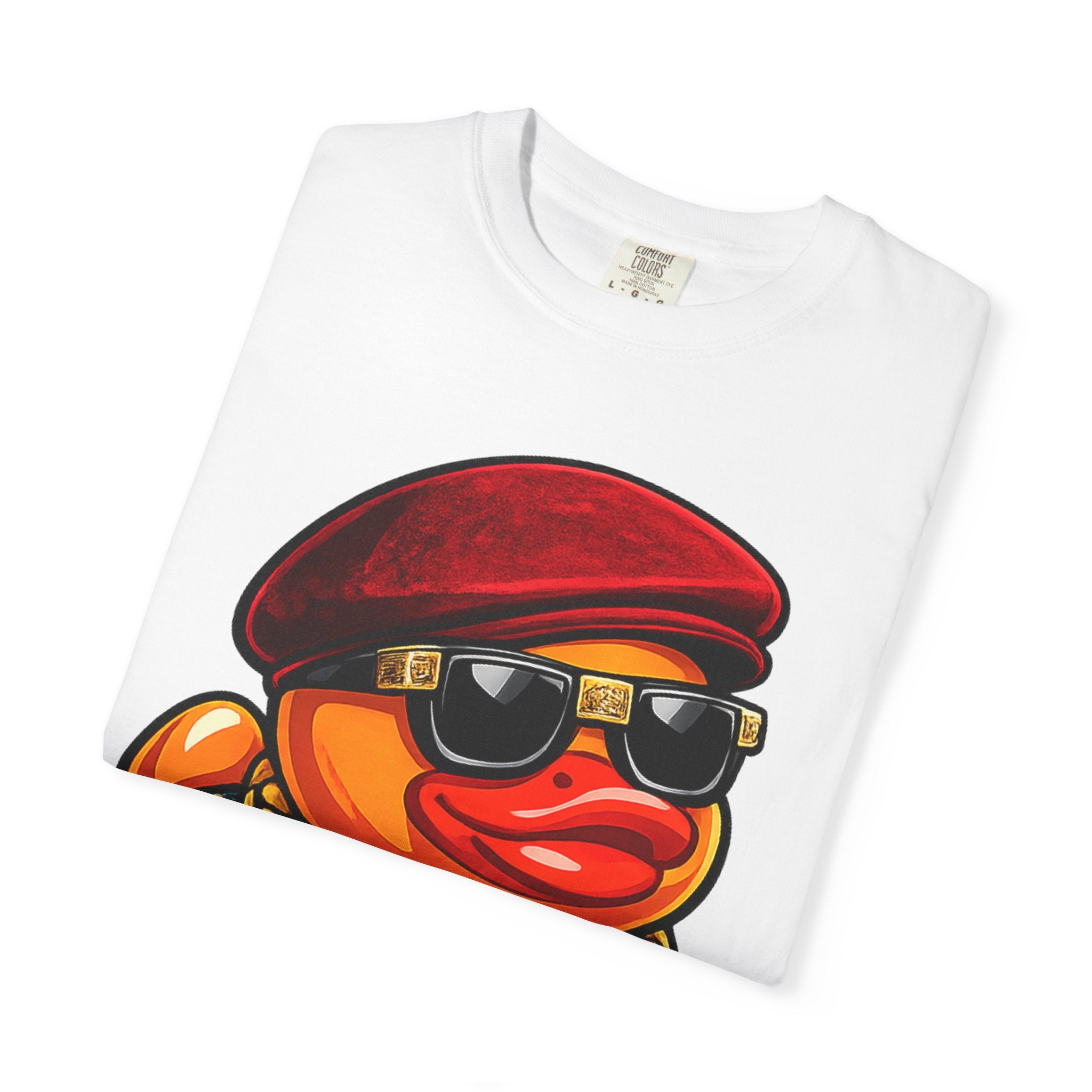 Rubber Duck Vintage 90's Graphic T-Shirt — Cool Sunglasses, Gold Chains & Cool Hat Design