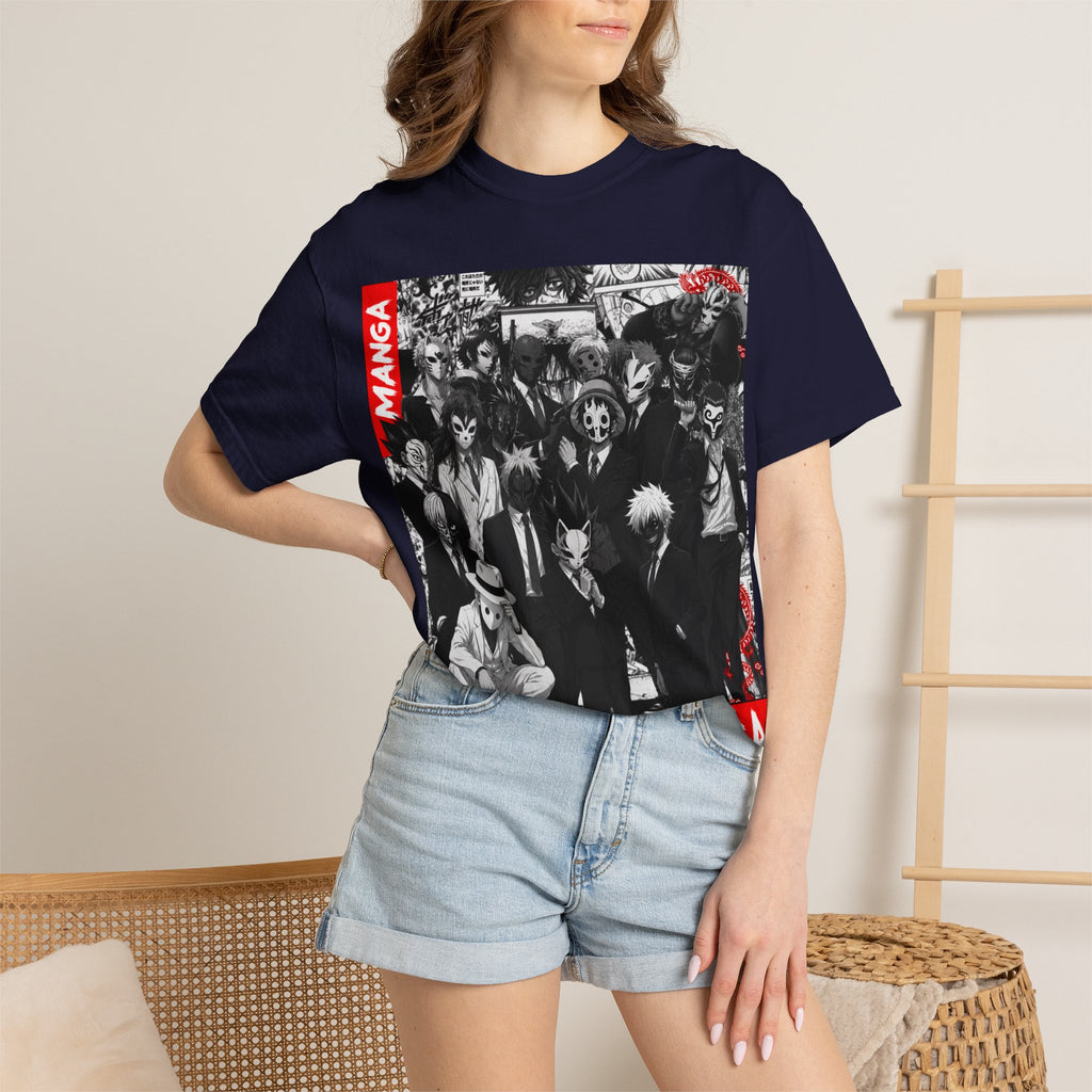 Manga Mask  Collage T-Shirt
