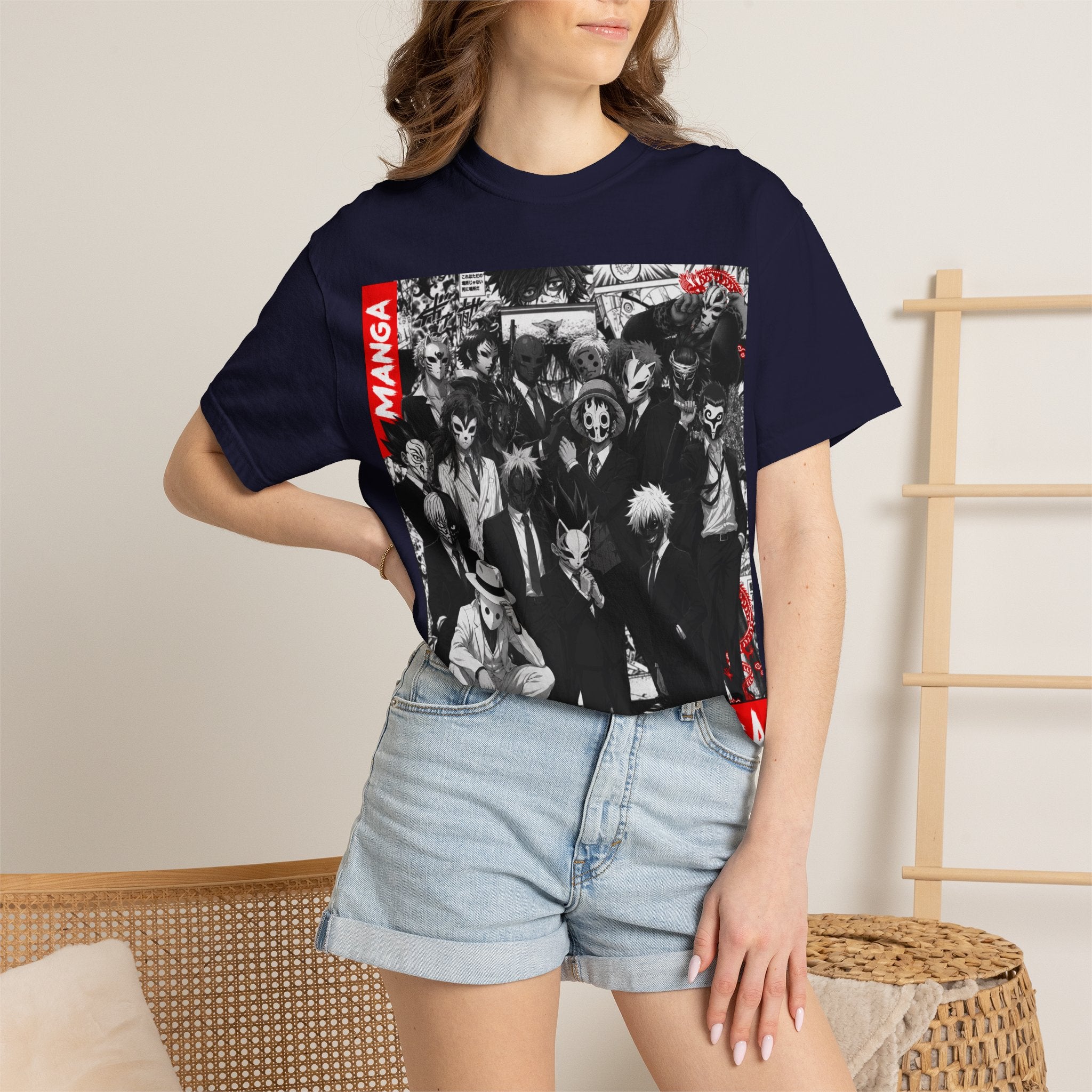 Manga Mask  Collage T-Shirt