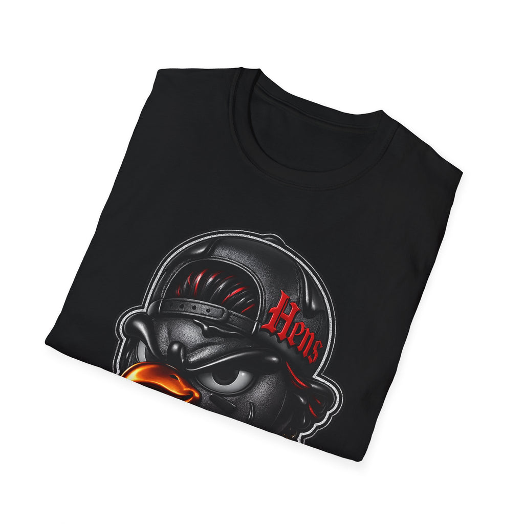 Hens Streetwear T-Shirt — Urban Black and Red themed Graphic Tee